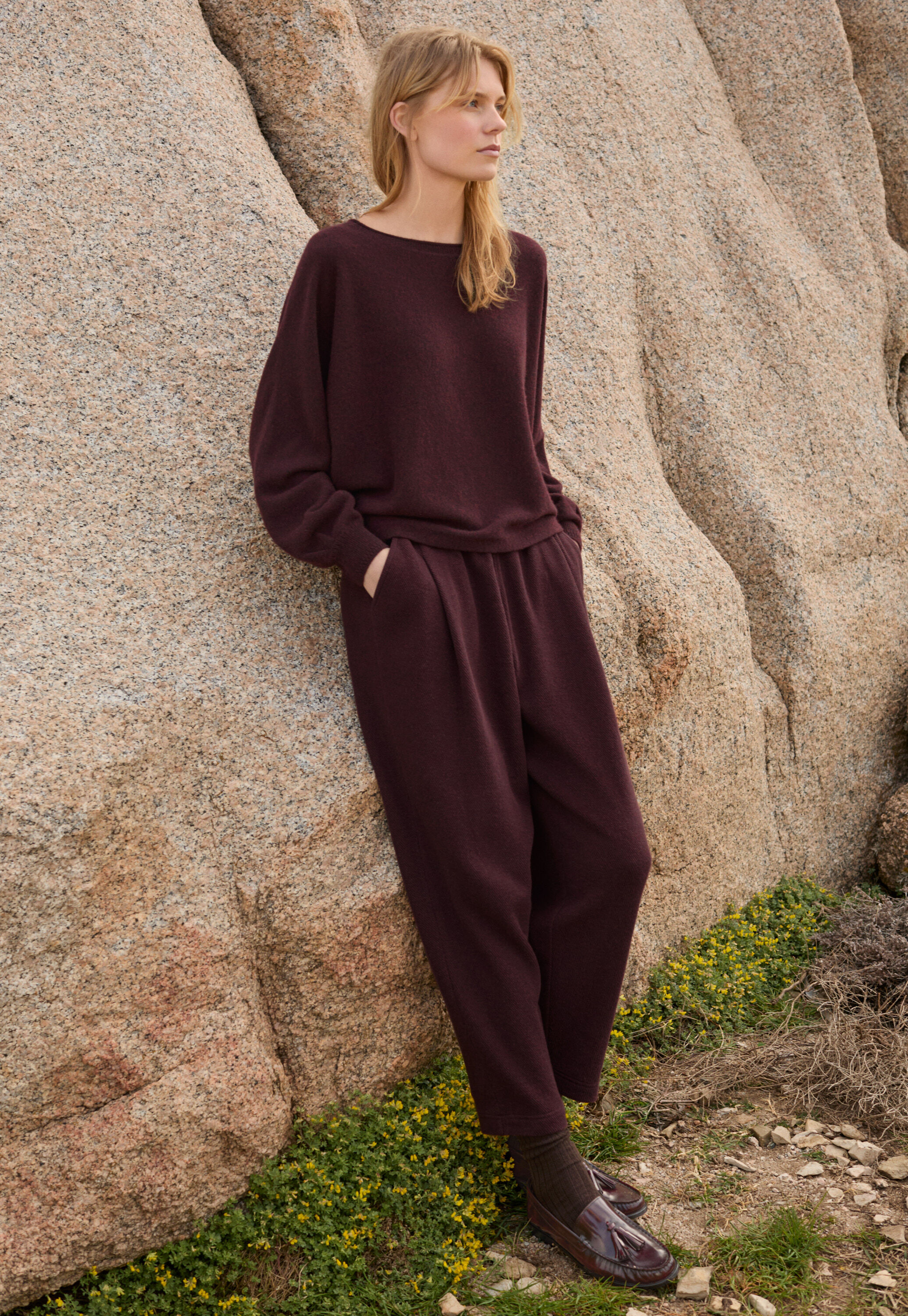 Funnel-neck sweater