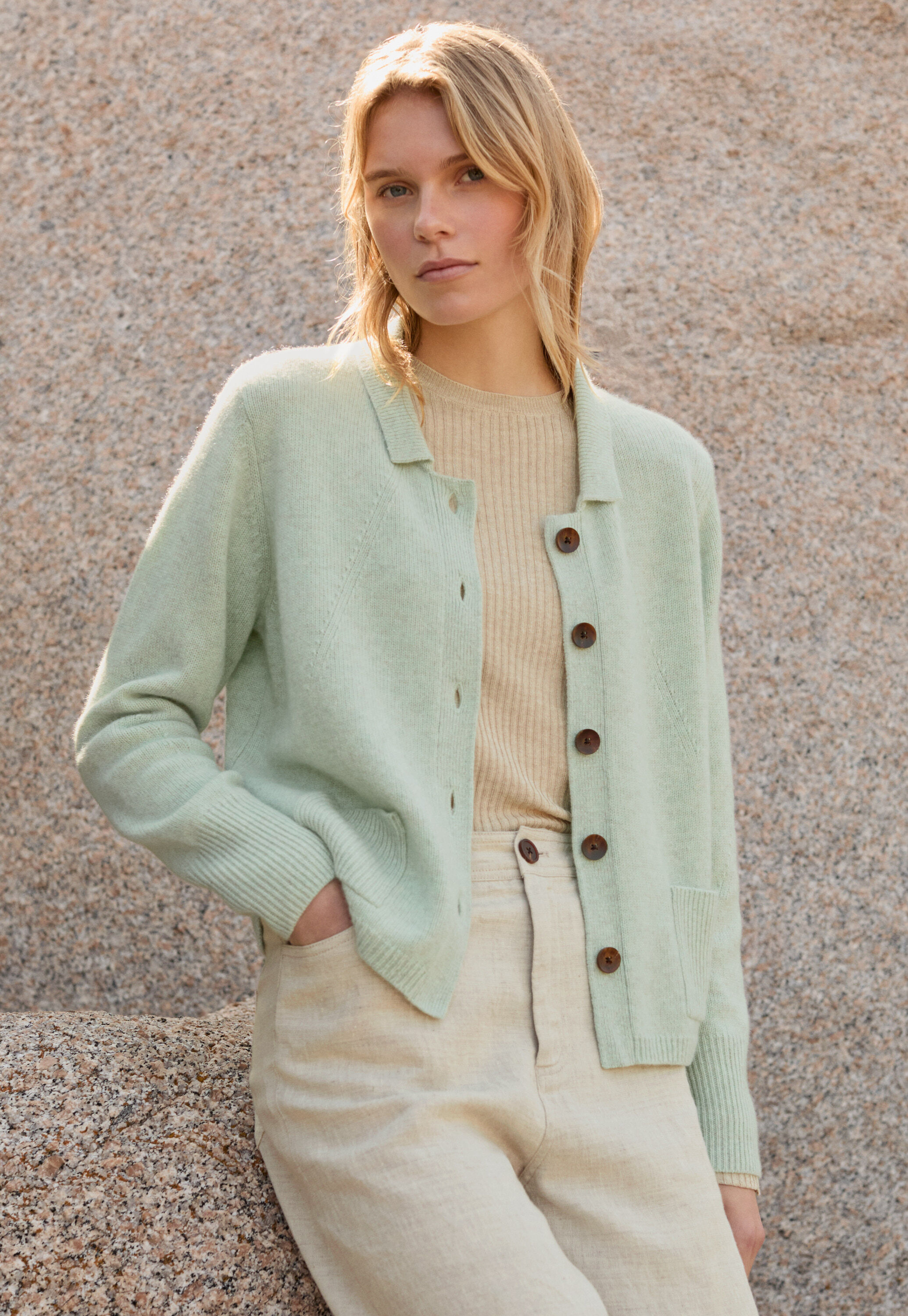 Funnel-neck sweater