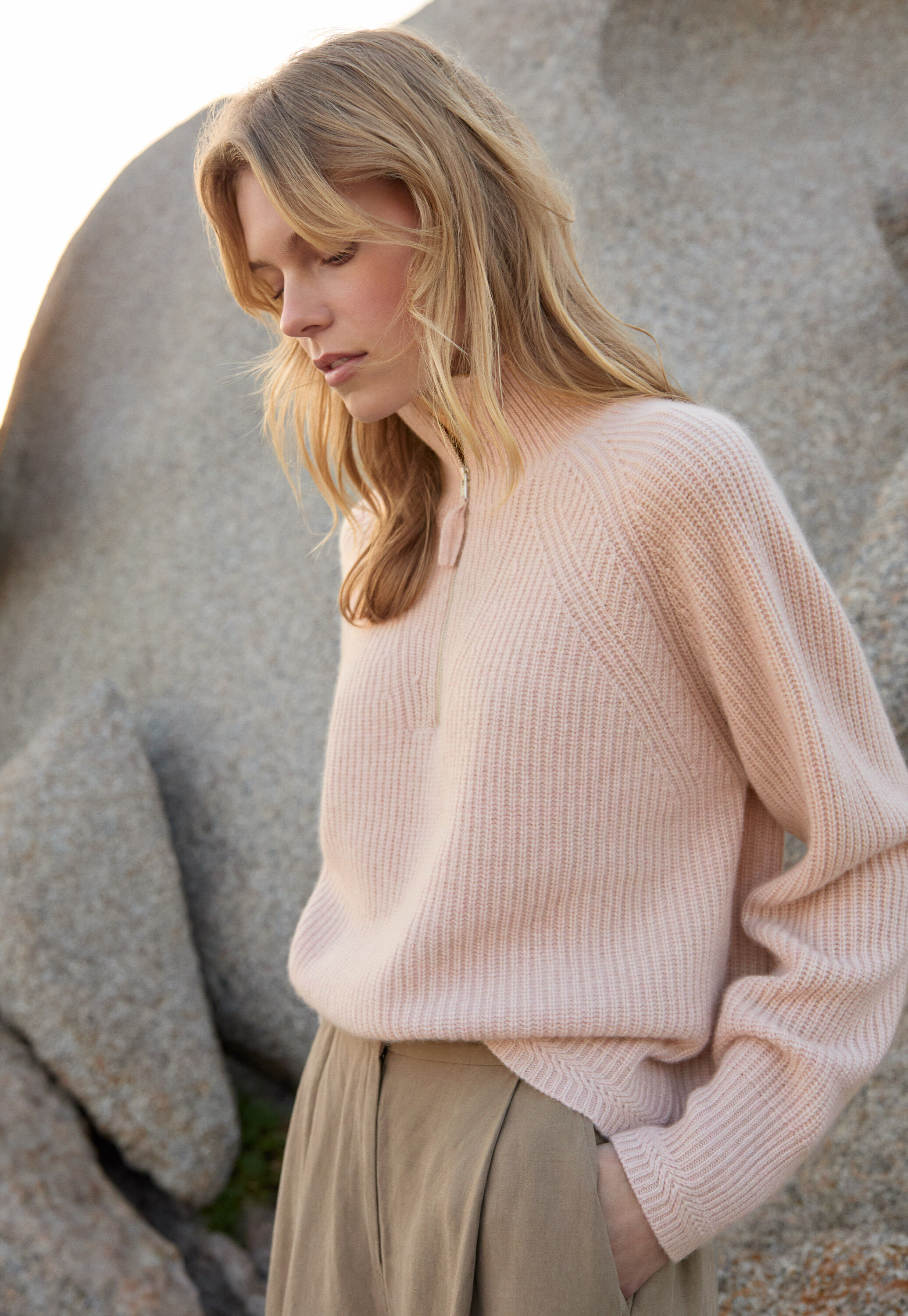 Funnel-neck sweater