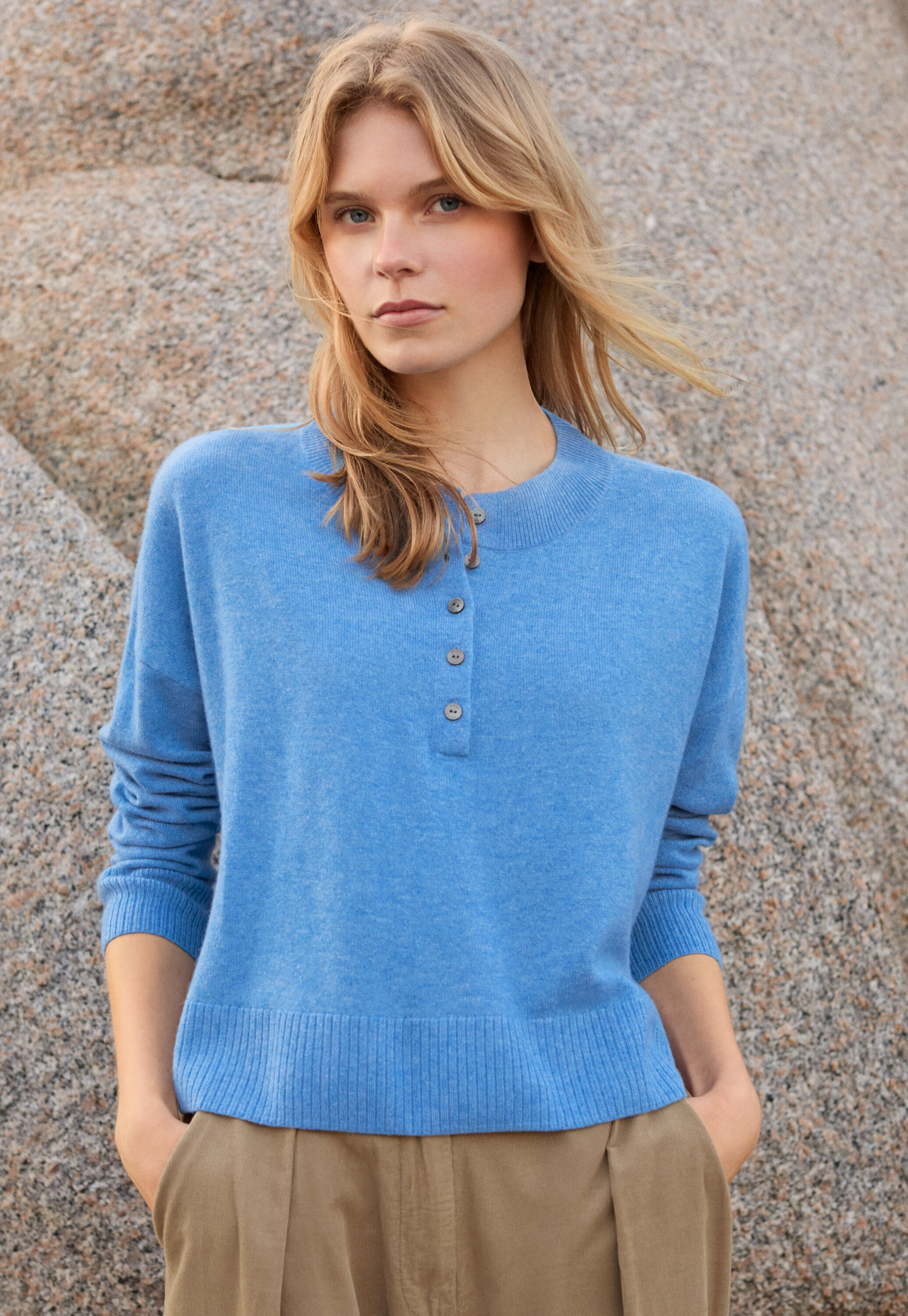 Funnel-neck sweater