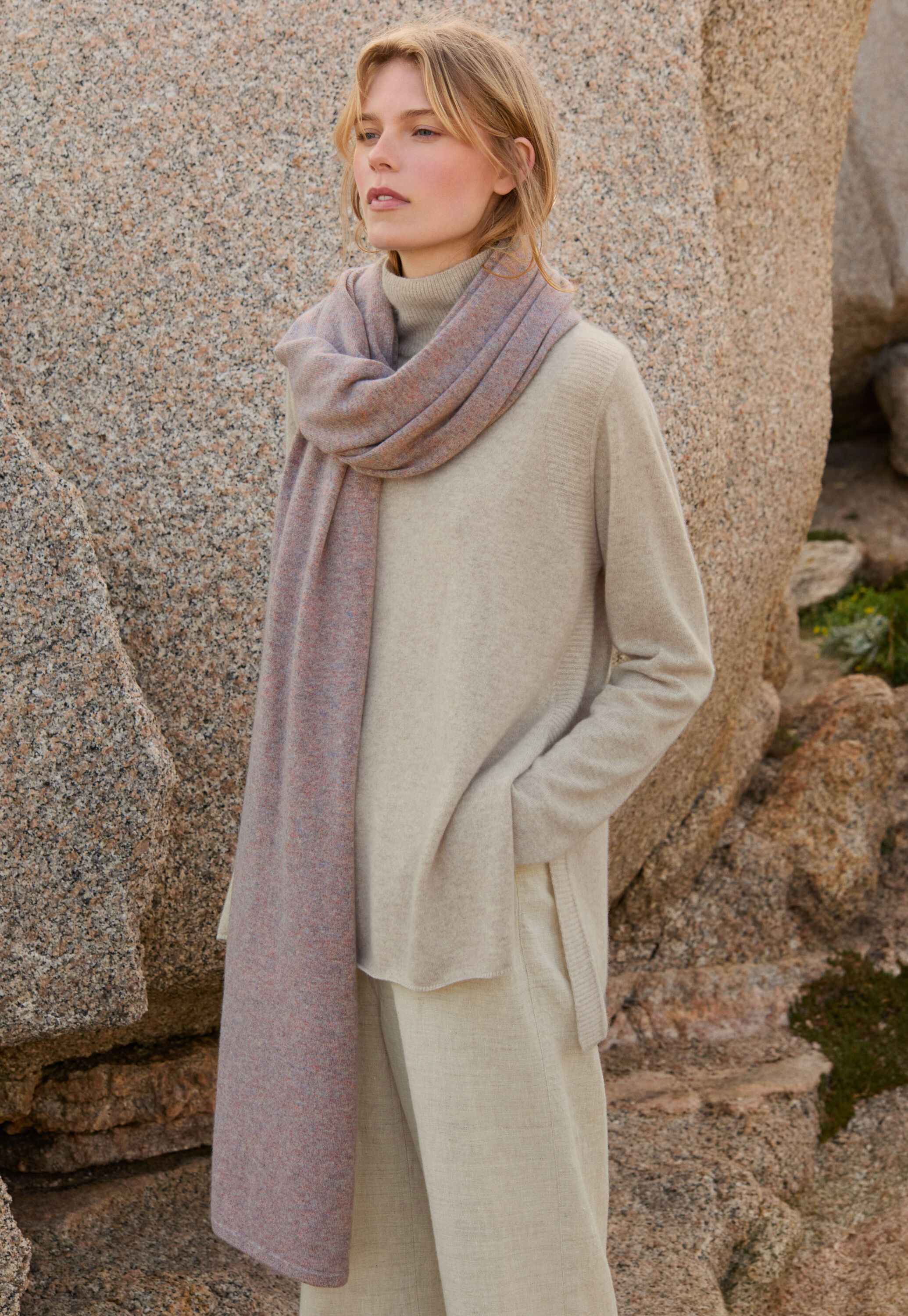 Funnel-neck sweater
