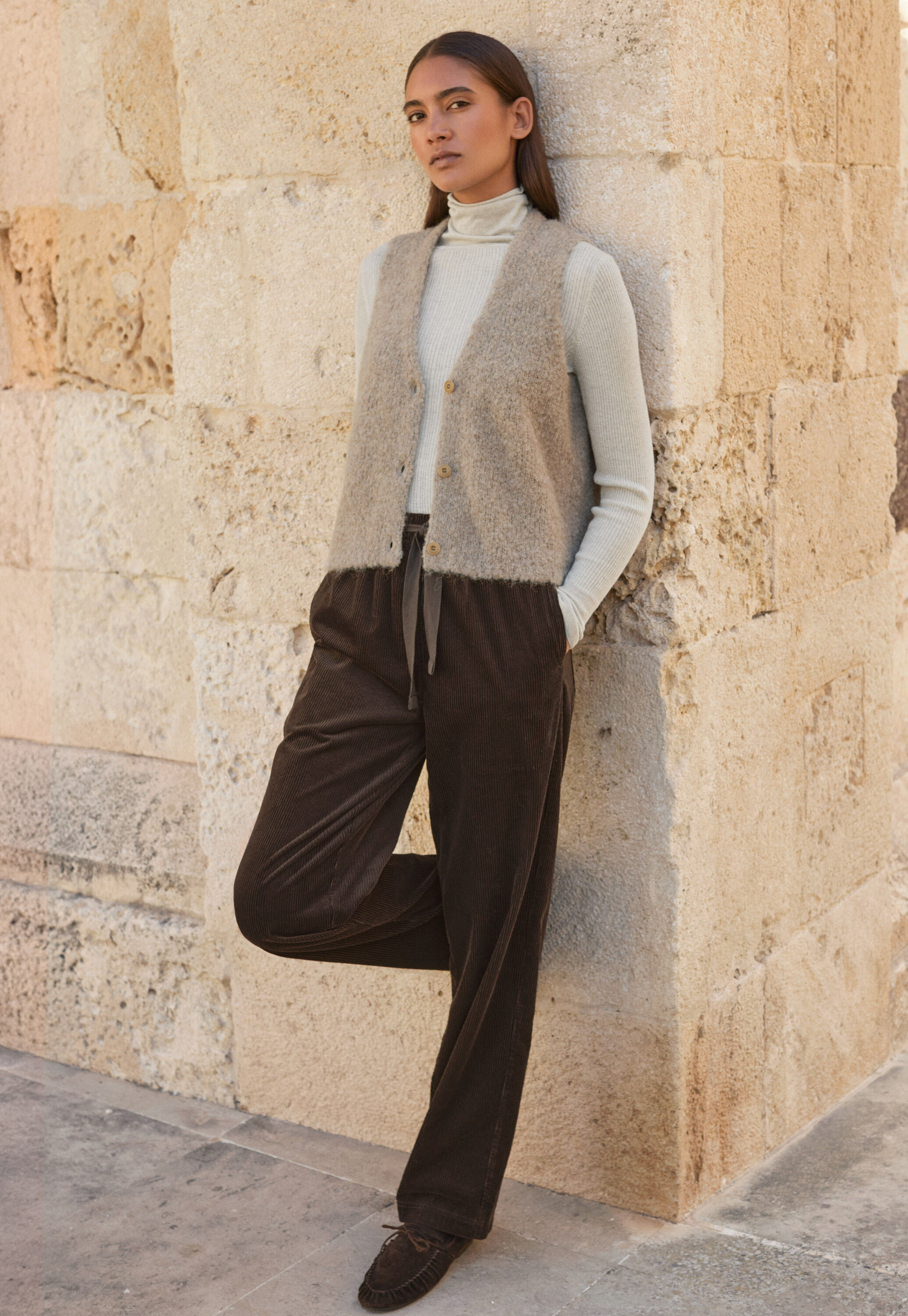 Pleat-front trousers