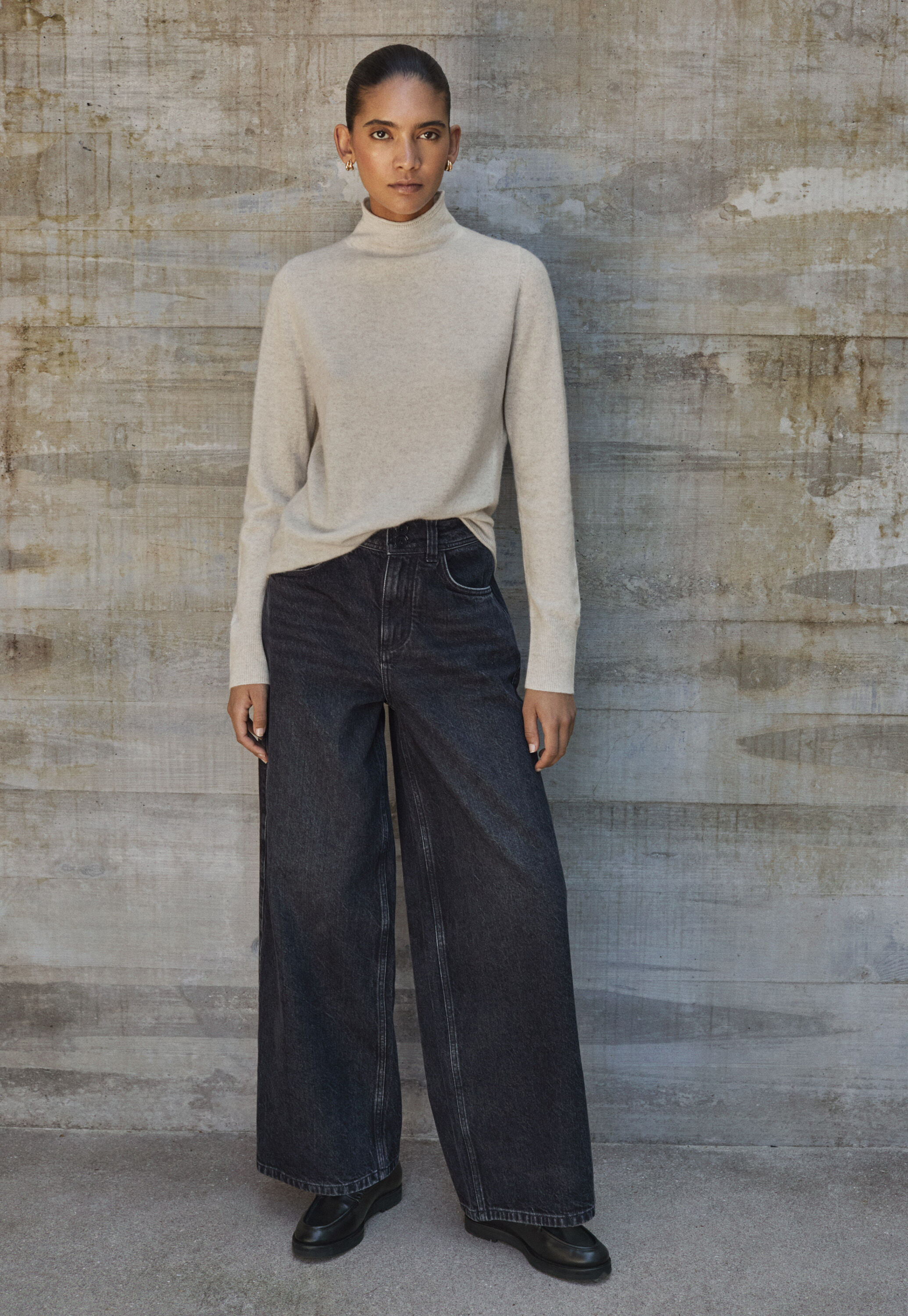 Funnel-neck sweater