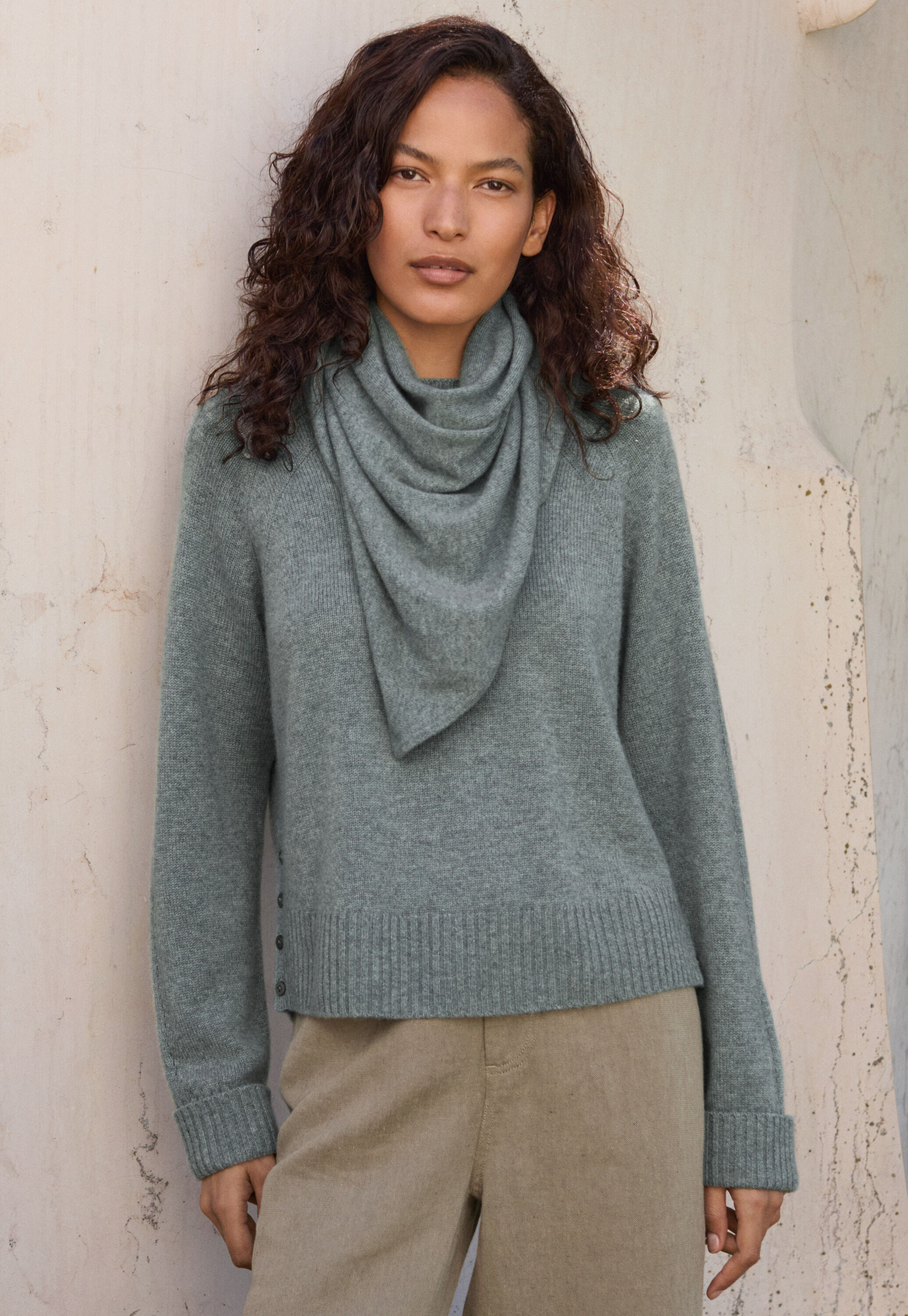 Funnel-neck sweater
