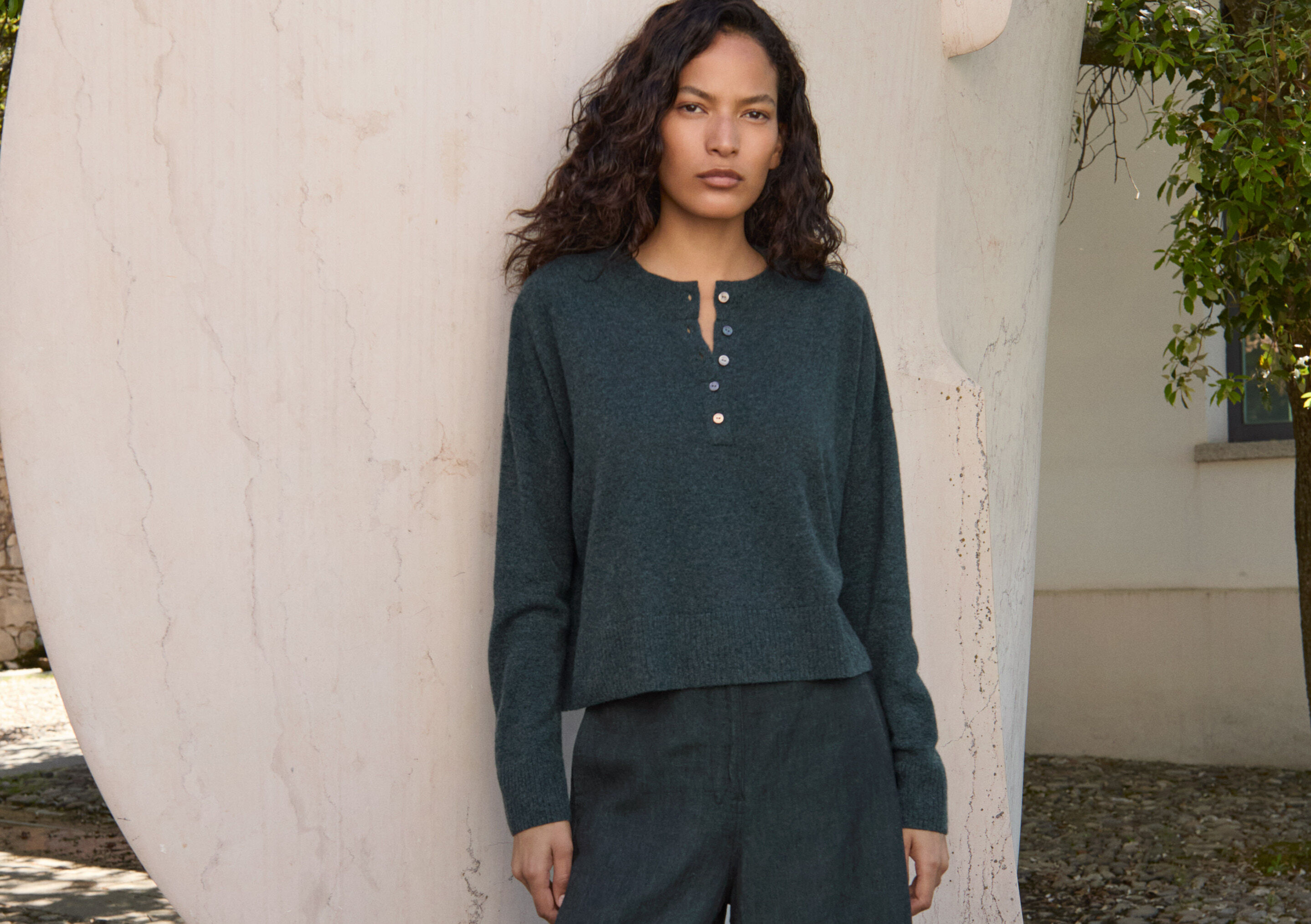 Funnel-neck sweater