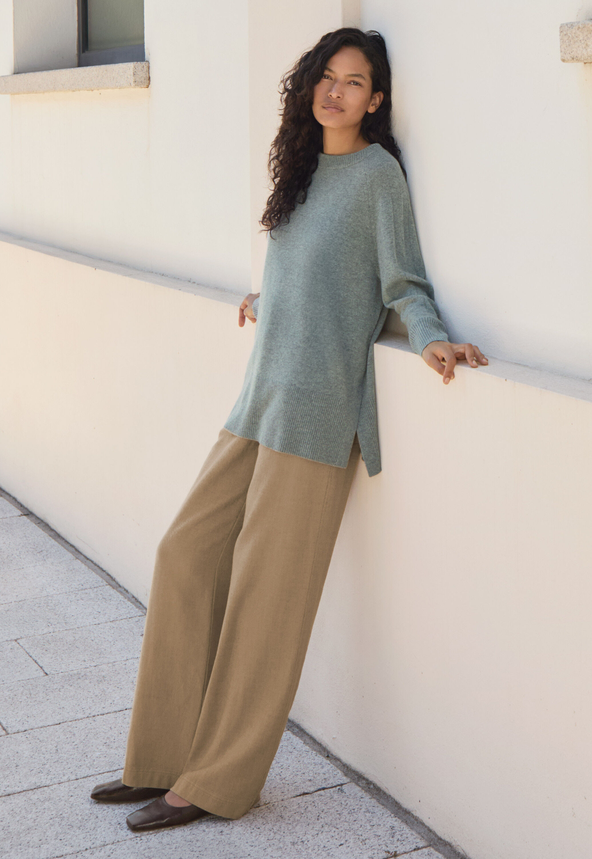 Funnel-neck sweater