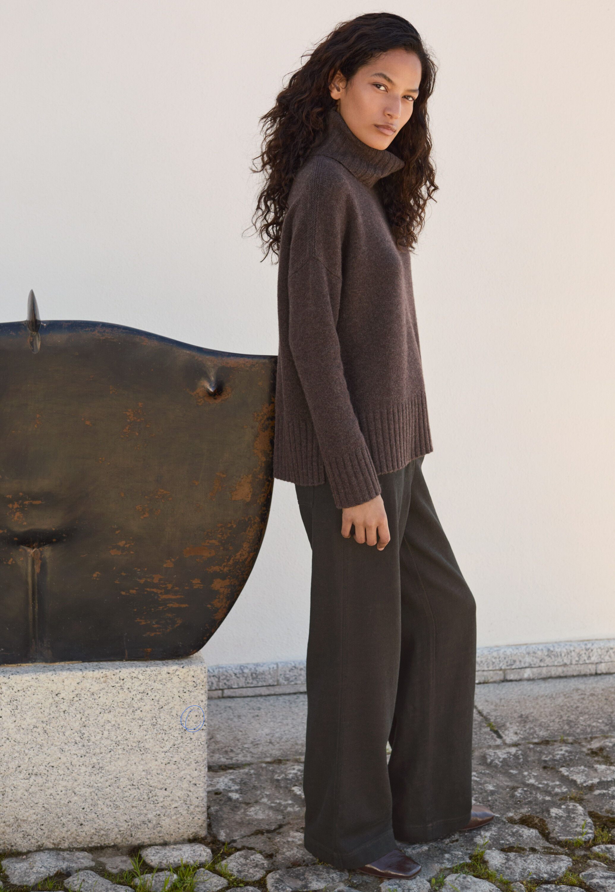 Funnel-neck sweater
