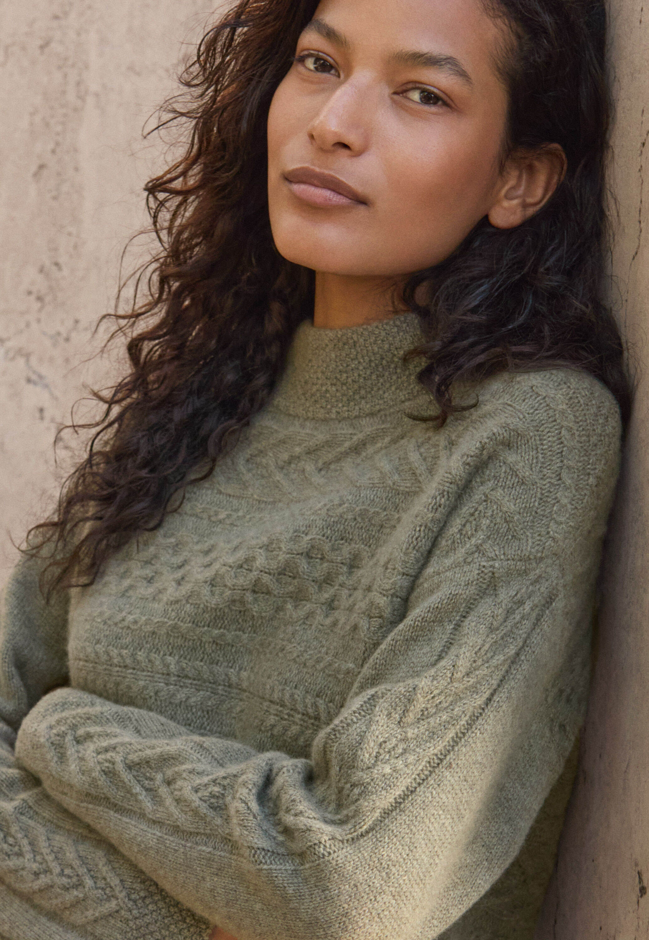 Funnel-neck sweater