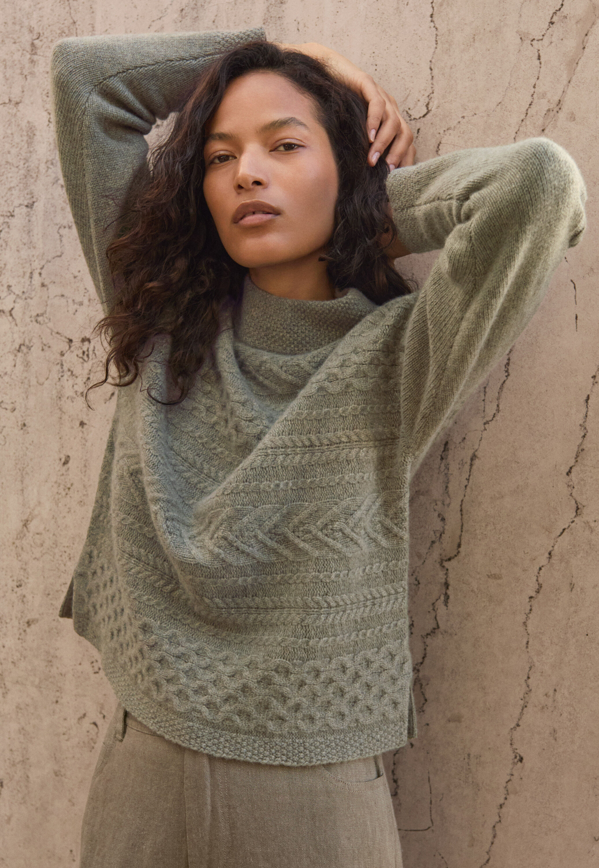 Funnel-neck sweater