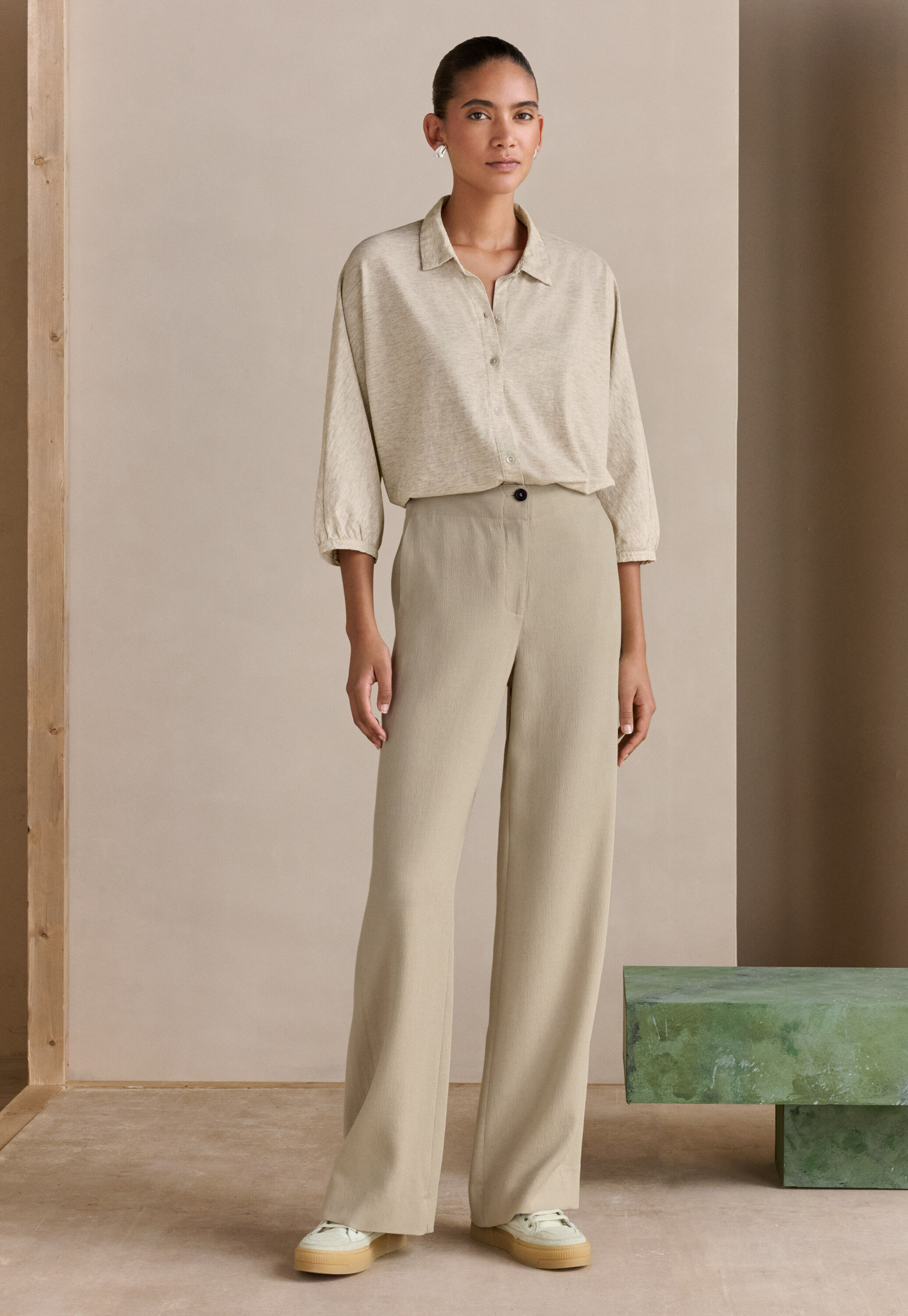Pleat-front trousers