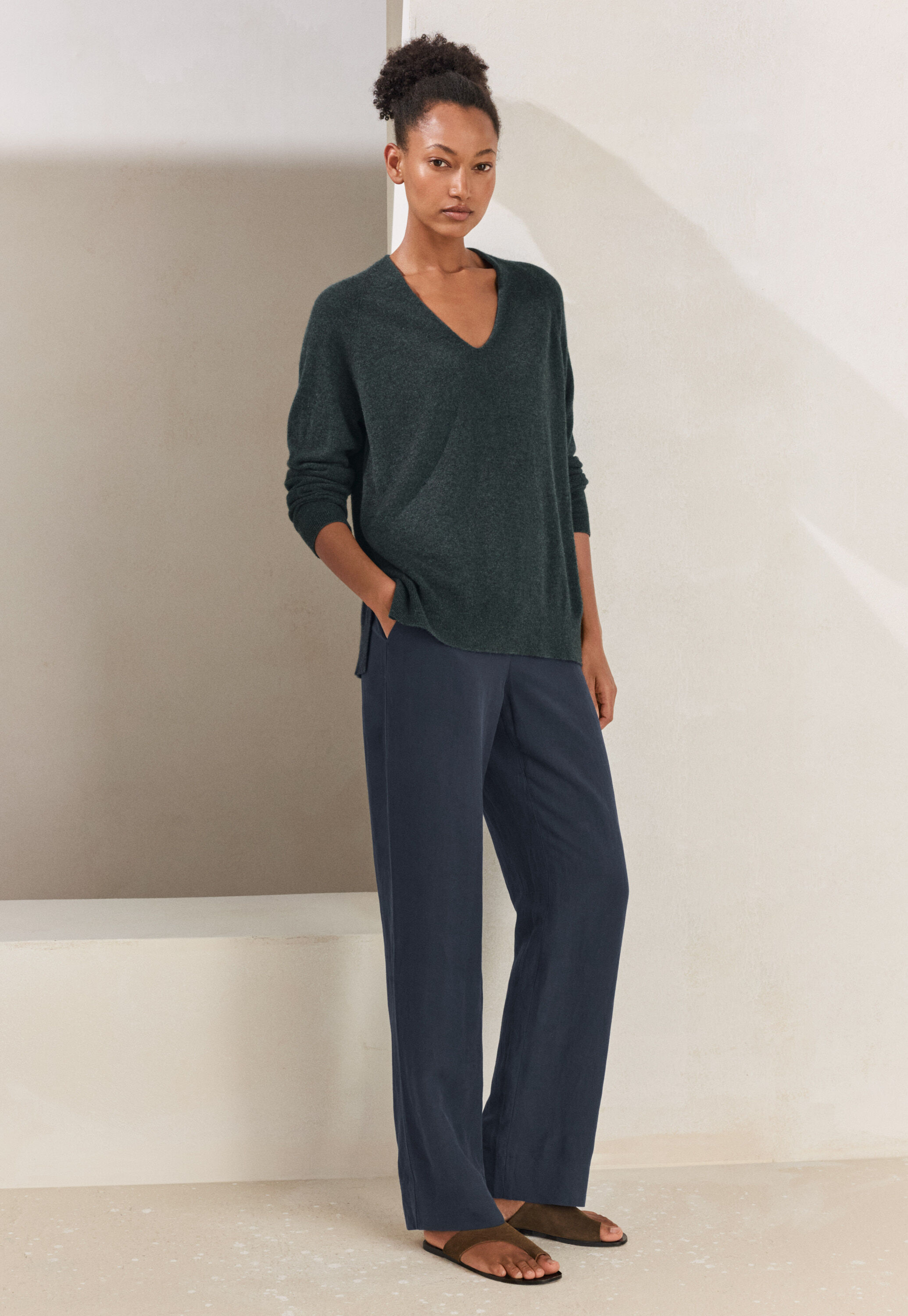 Pleat-front trousers