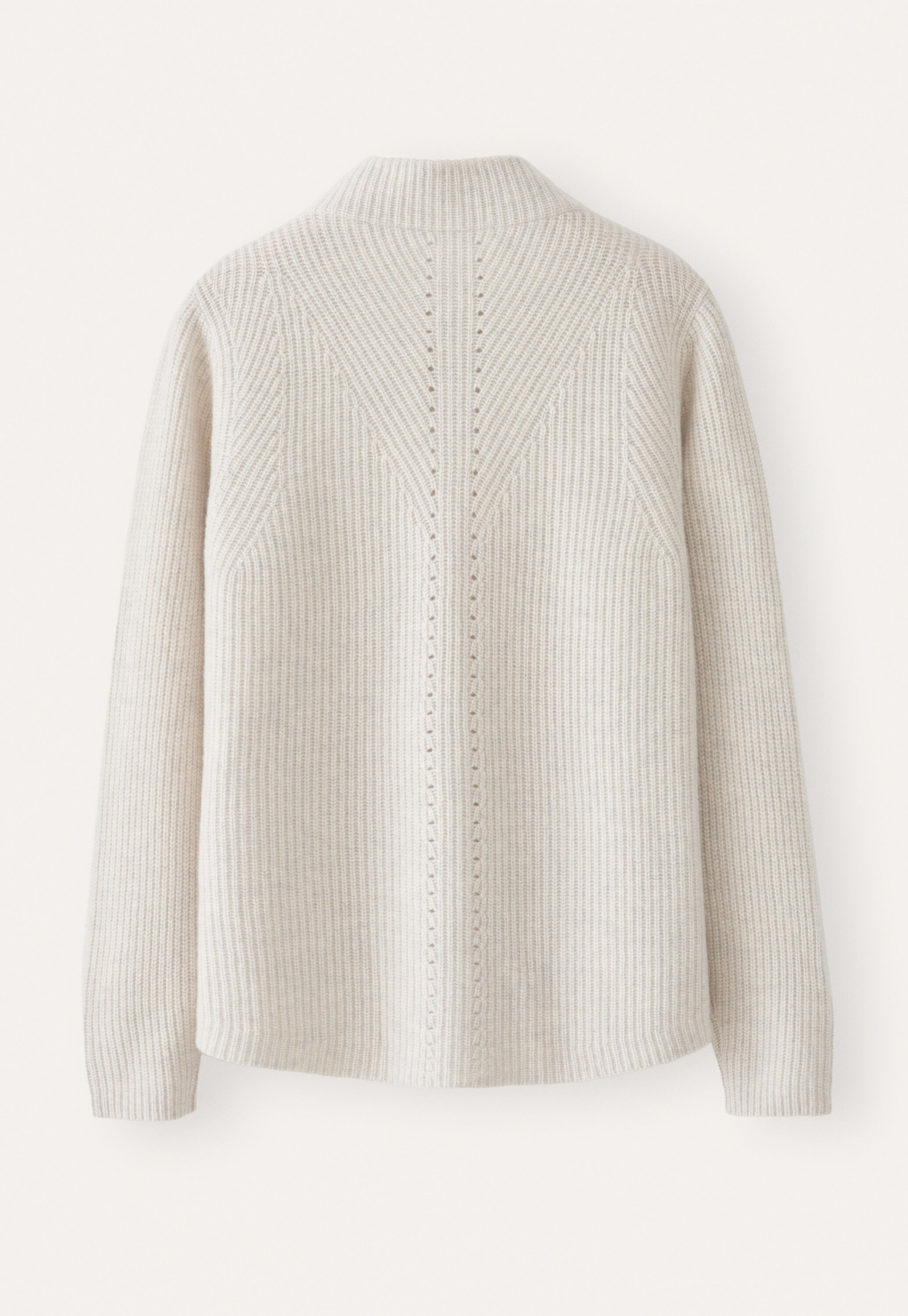 Rib-stitch cardigan, Grey pearl, large