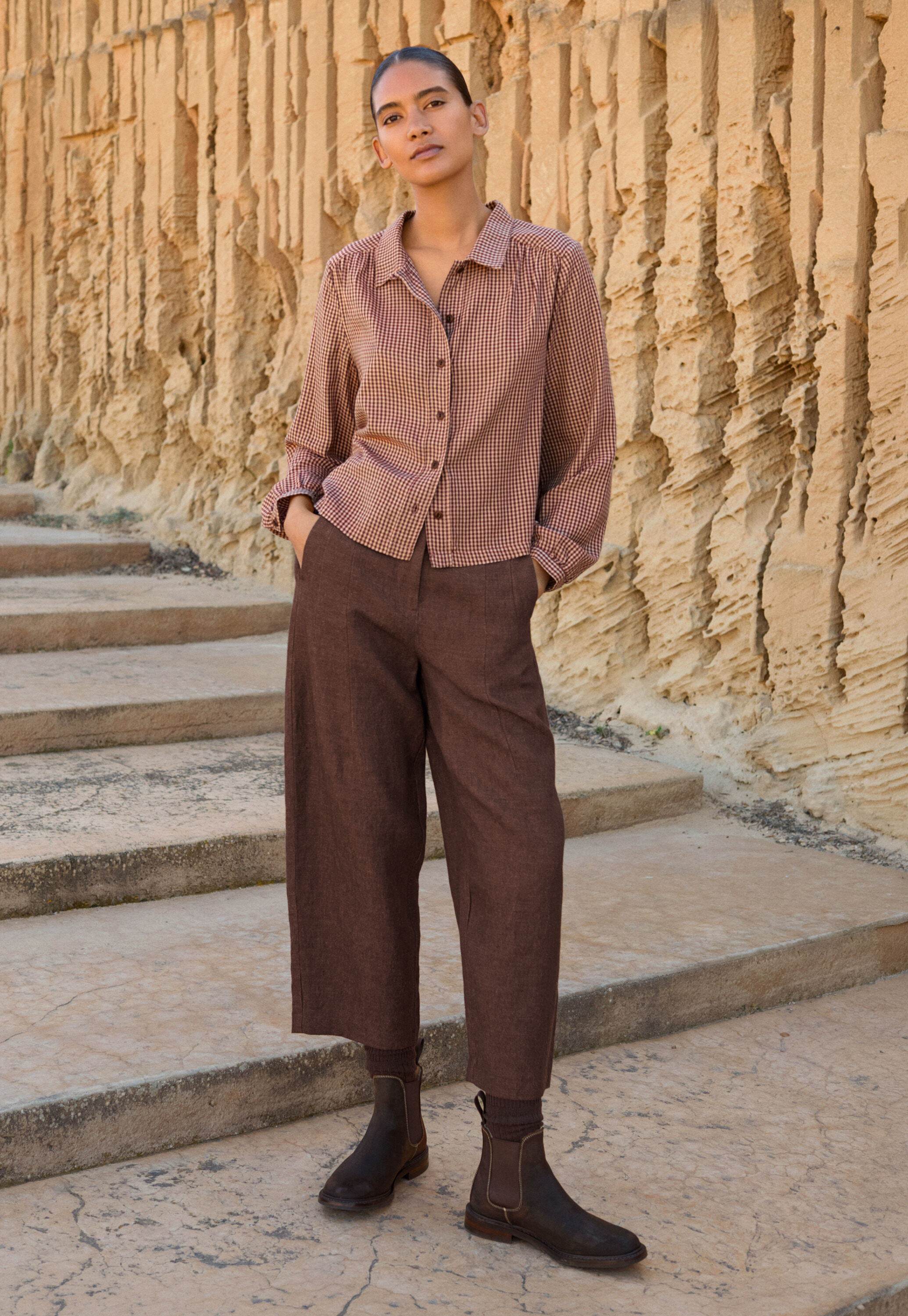 Pleat-front trousers