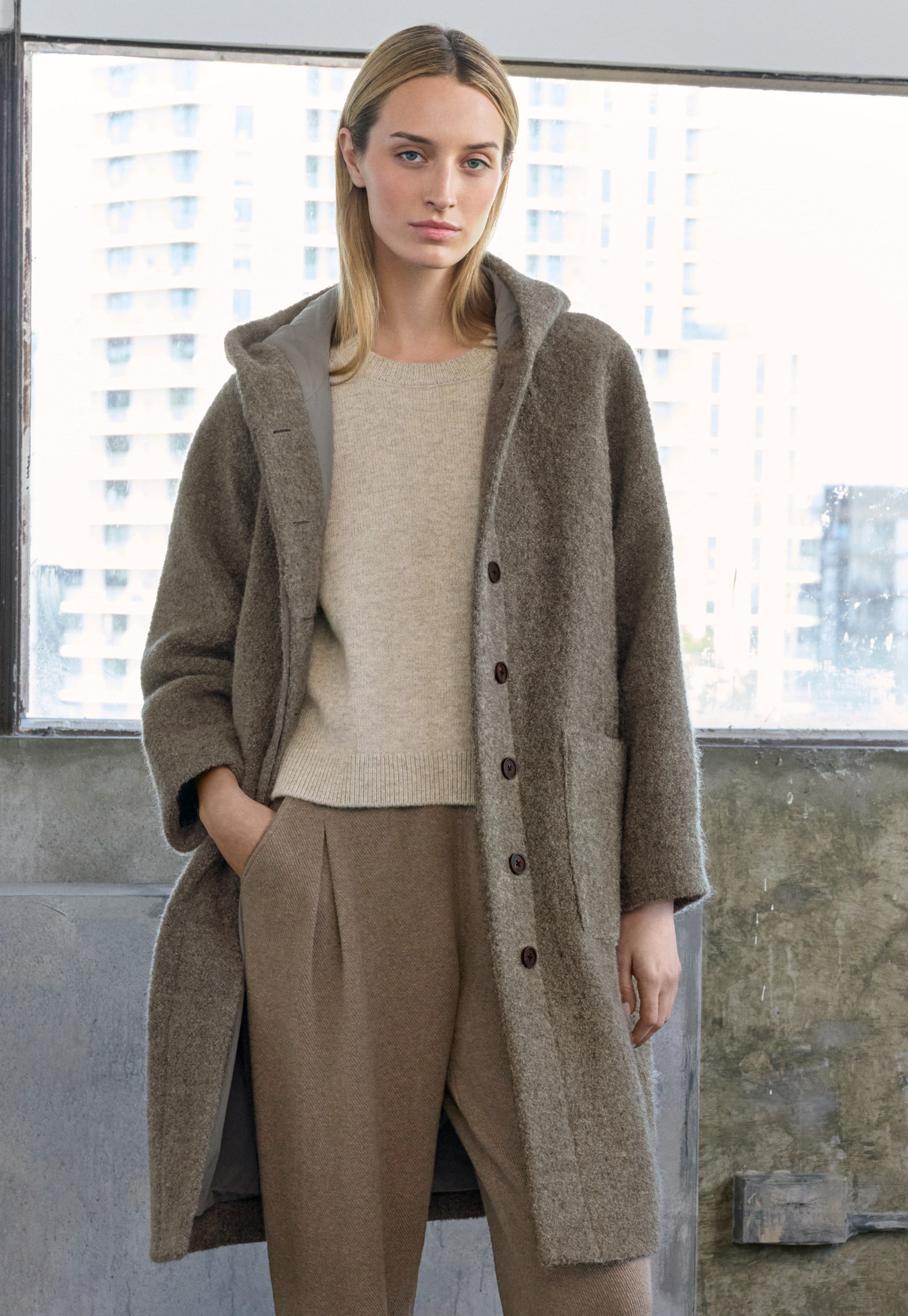 Hooded coat