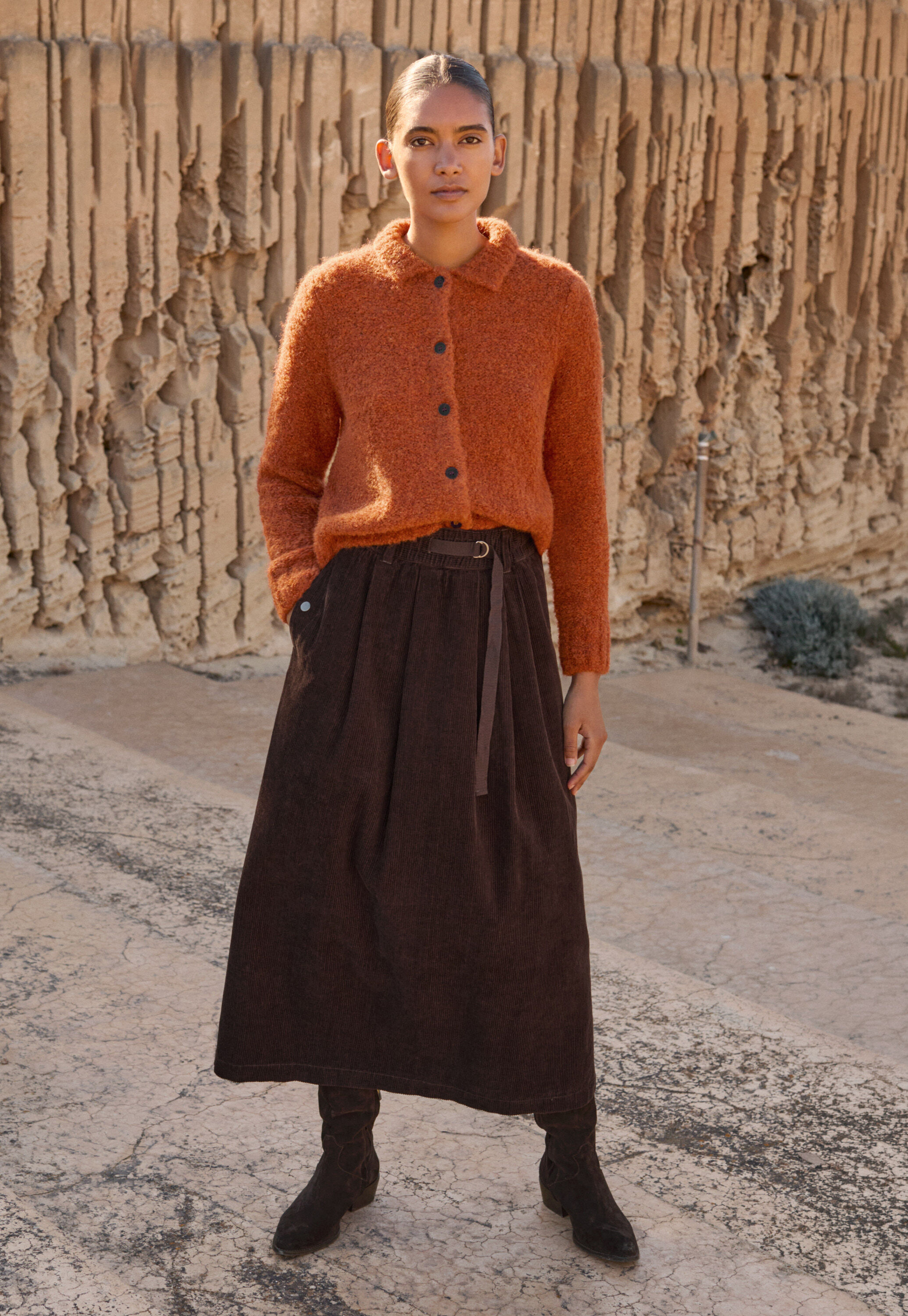 Collared cardigan