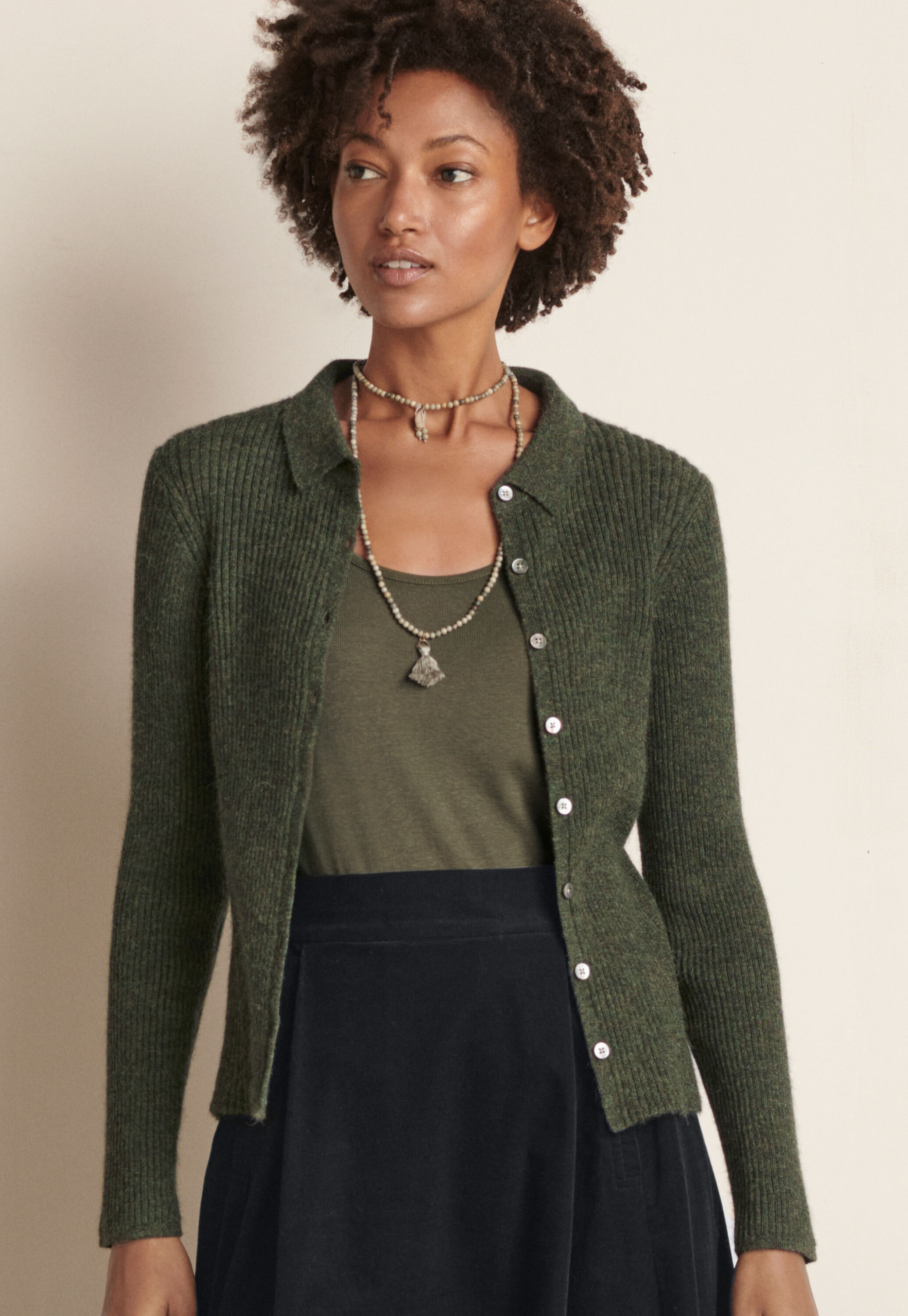 Ribbed cardigan