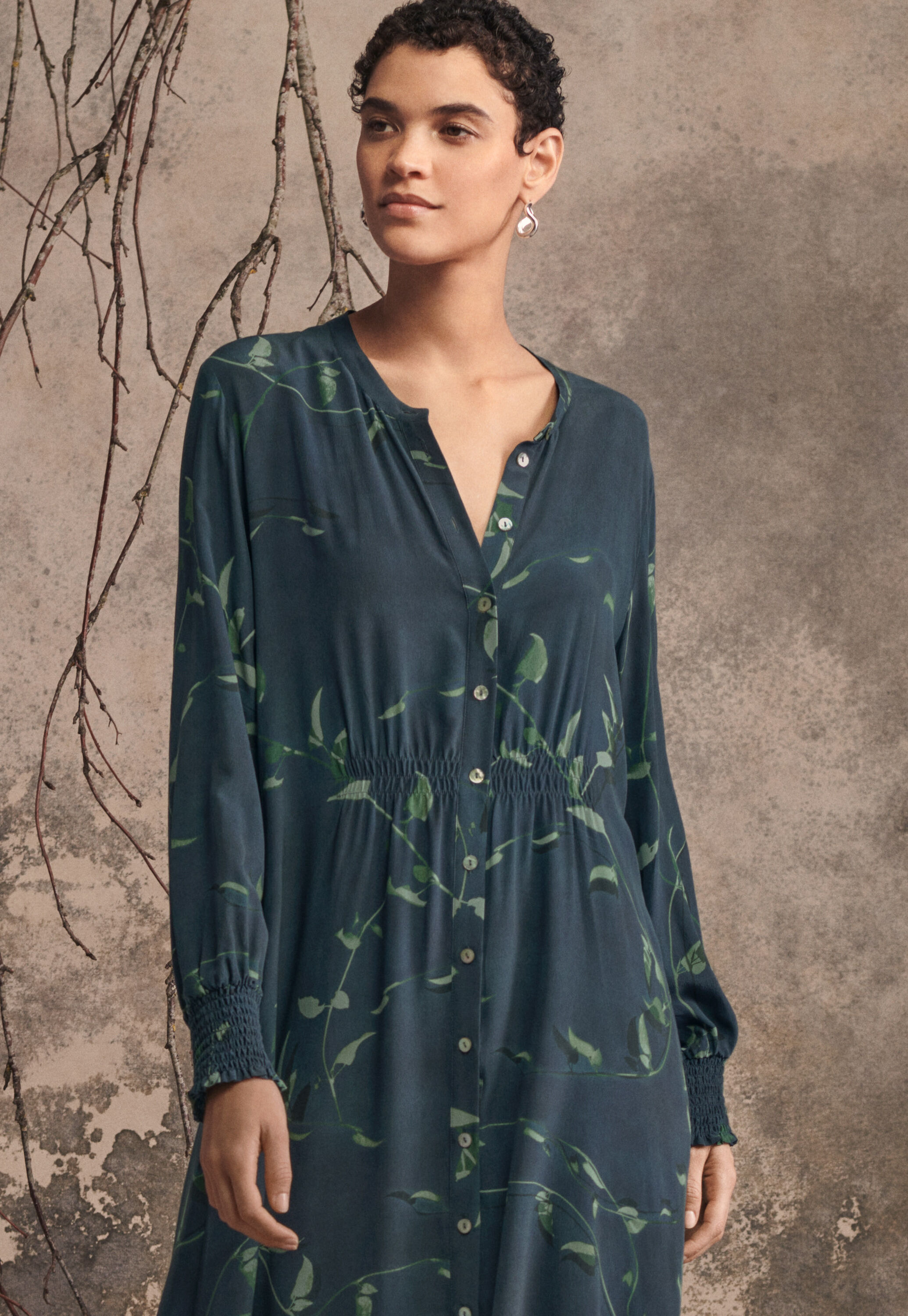 Long printed dress