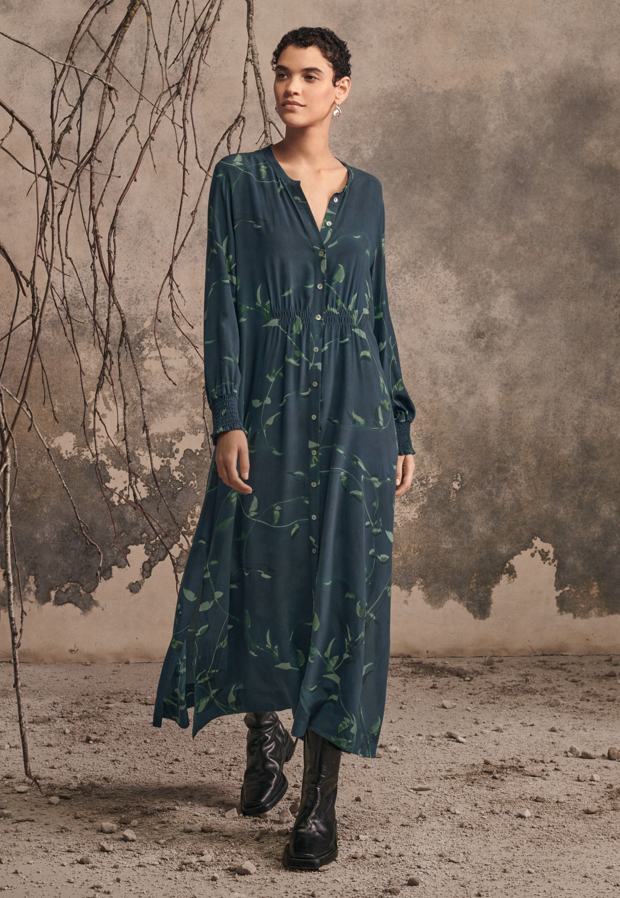 Long printed dress