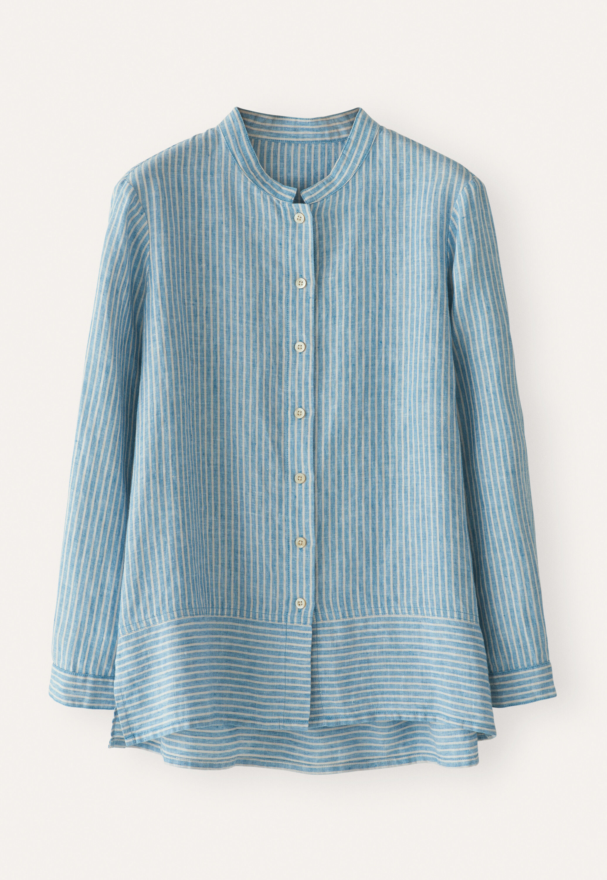 Striped shirt with peplum