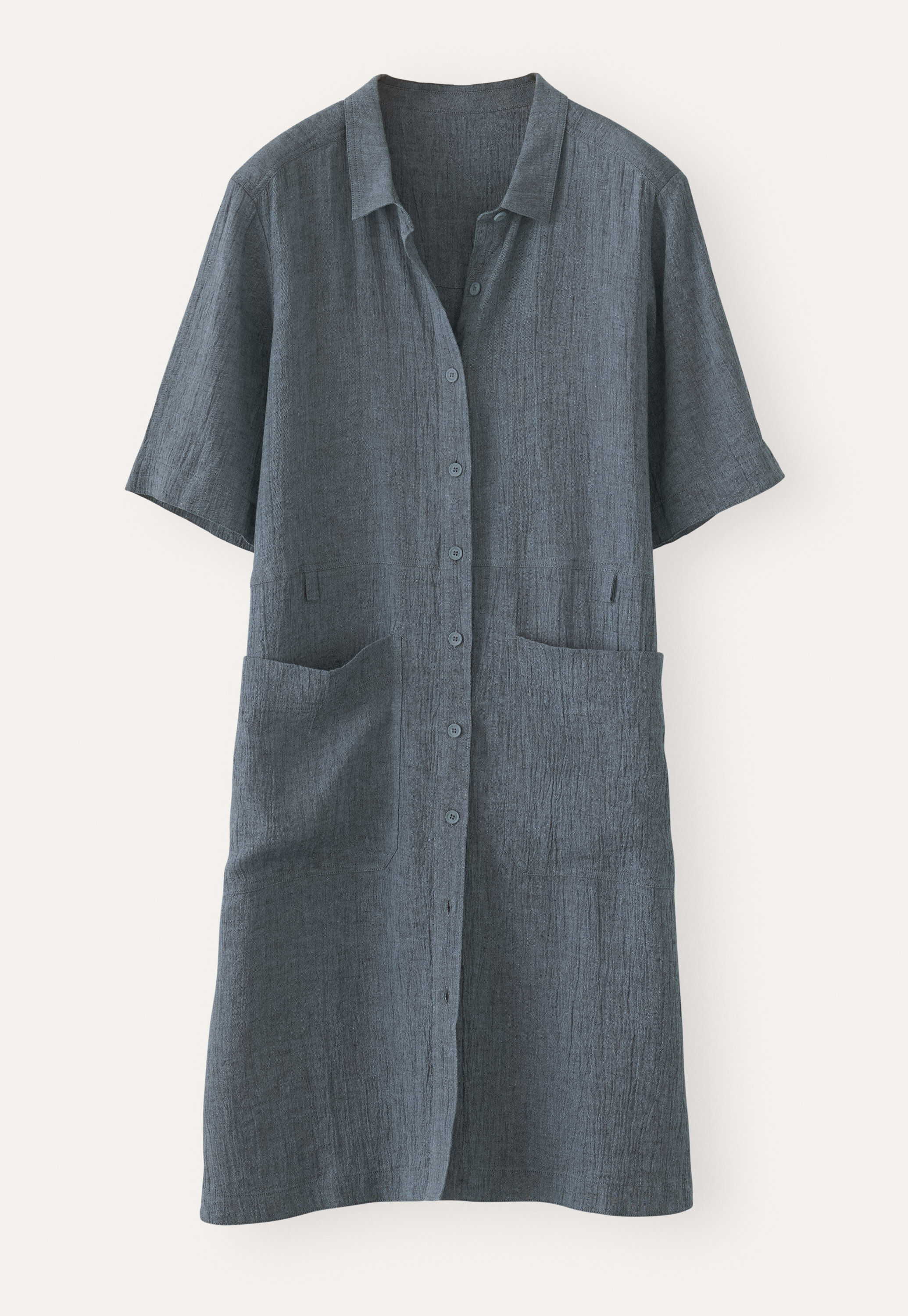 Button-through shift dress