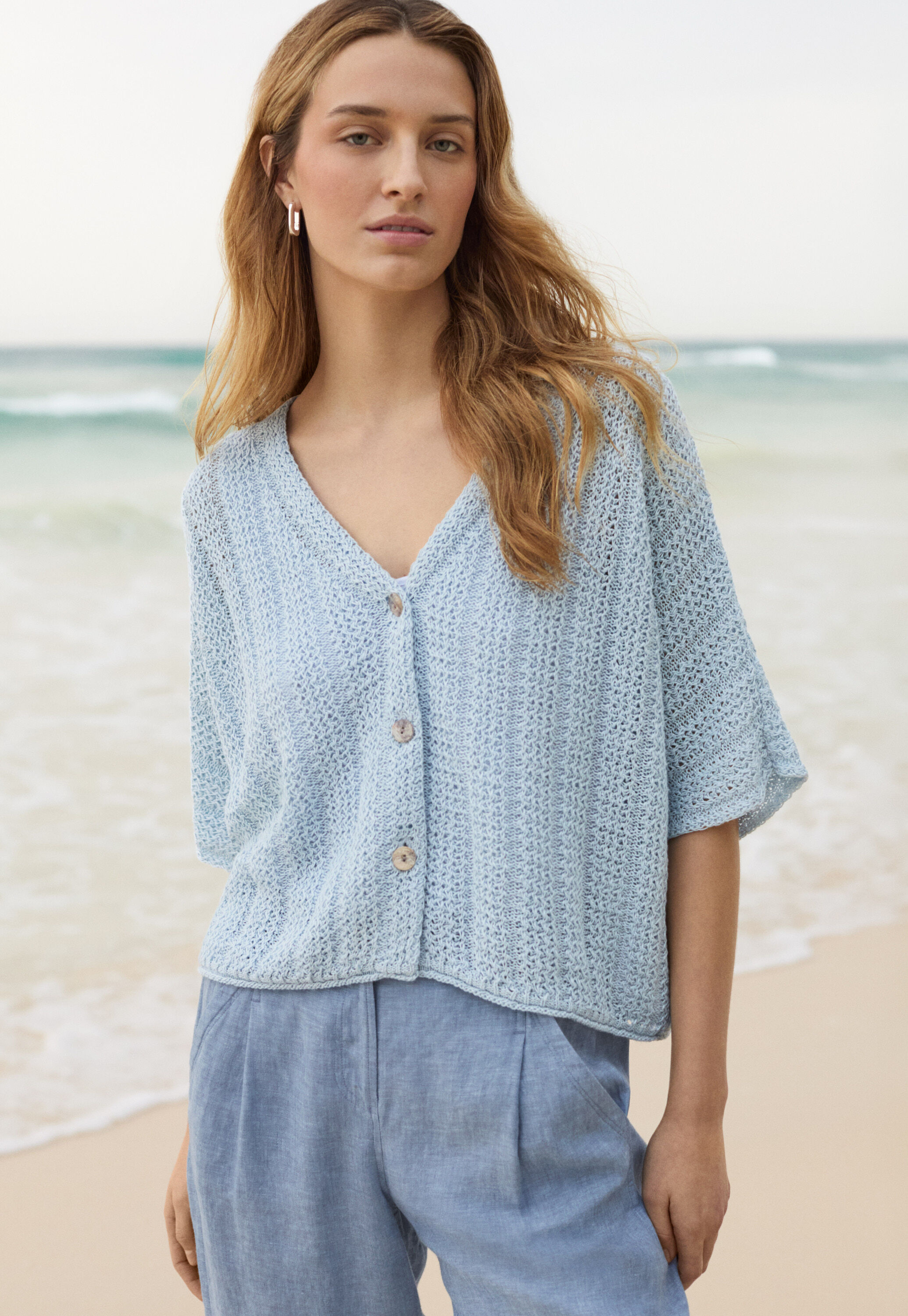 Tuck-stitch cardigan
