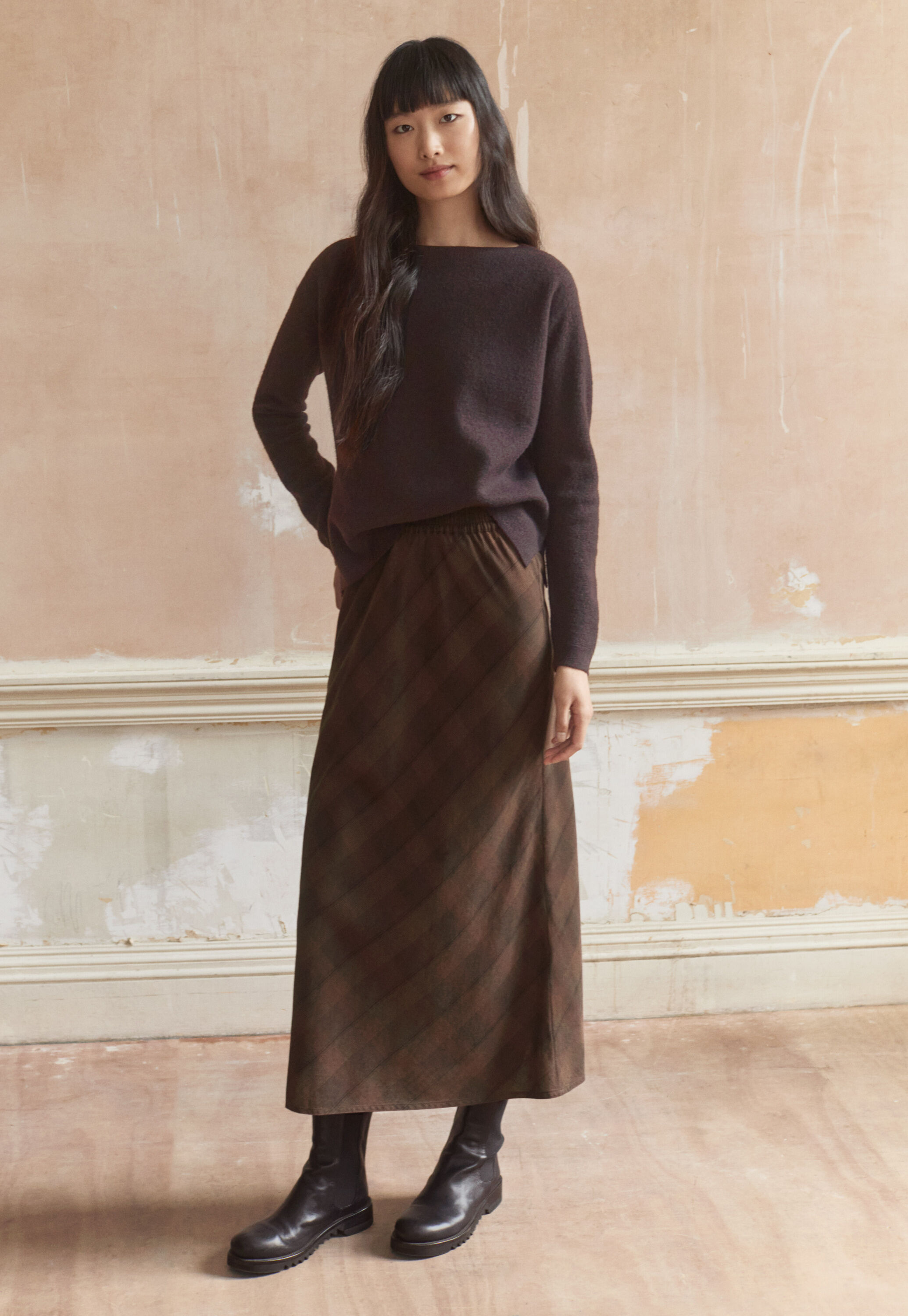 Checked skirt