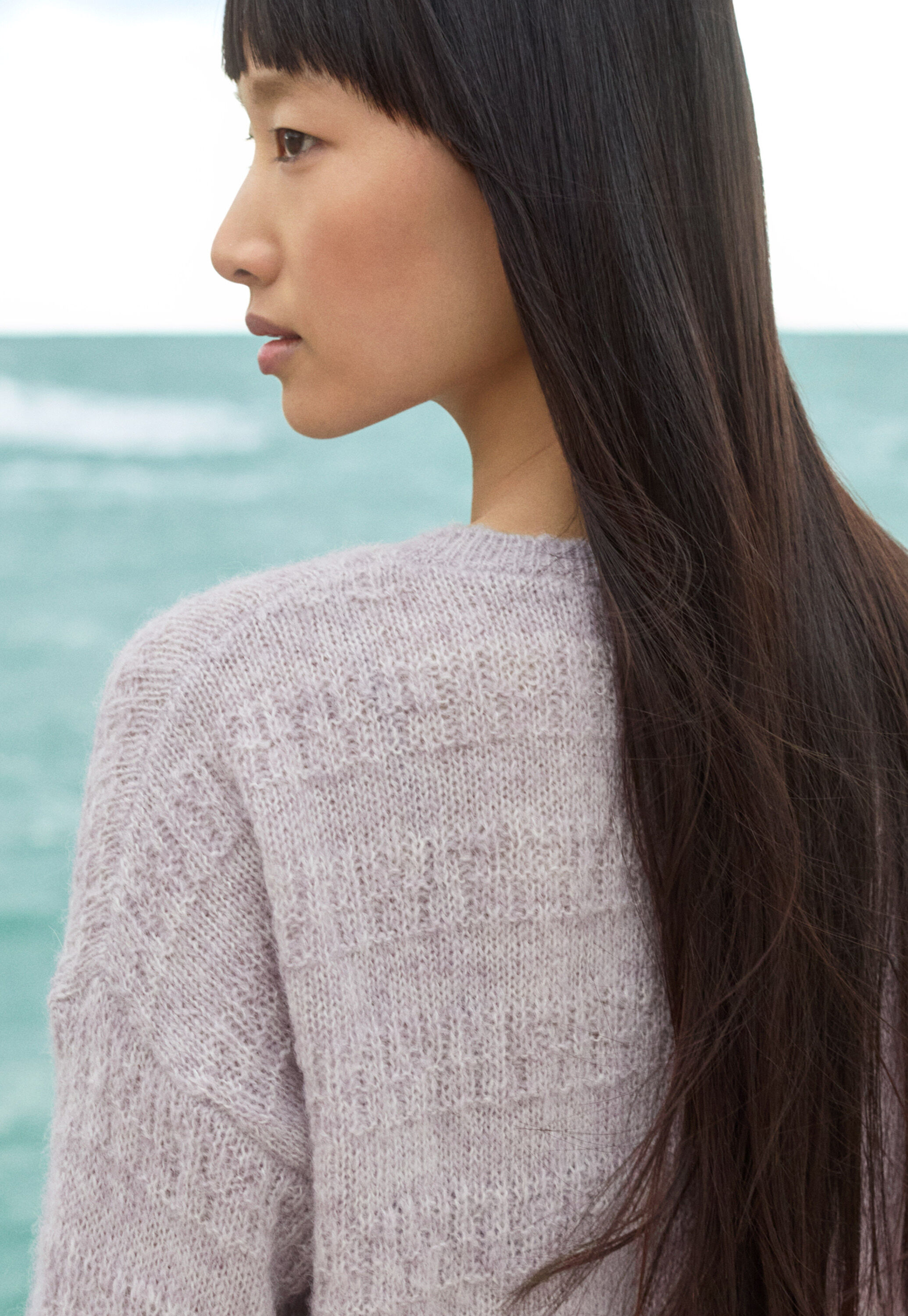 Textured striped sweater