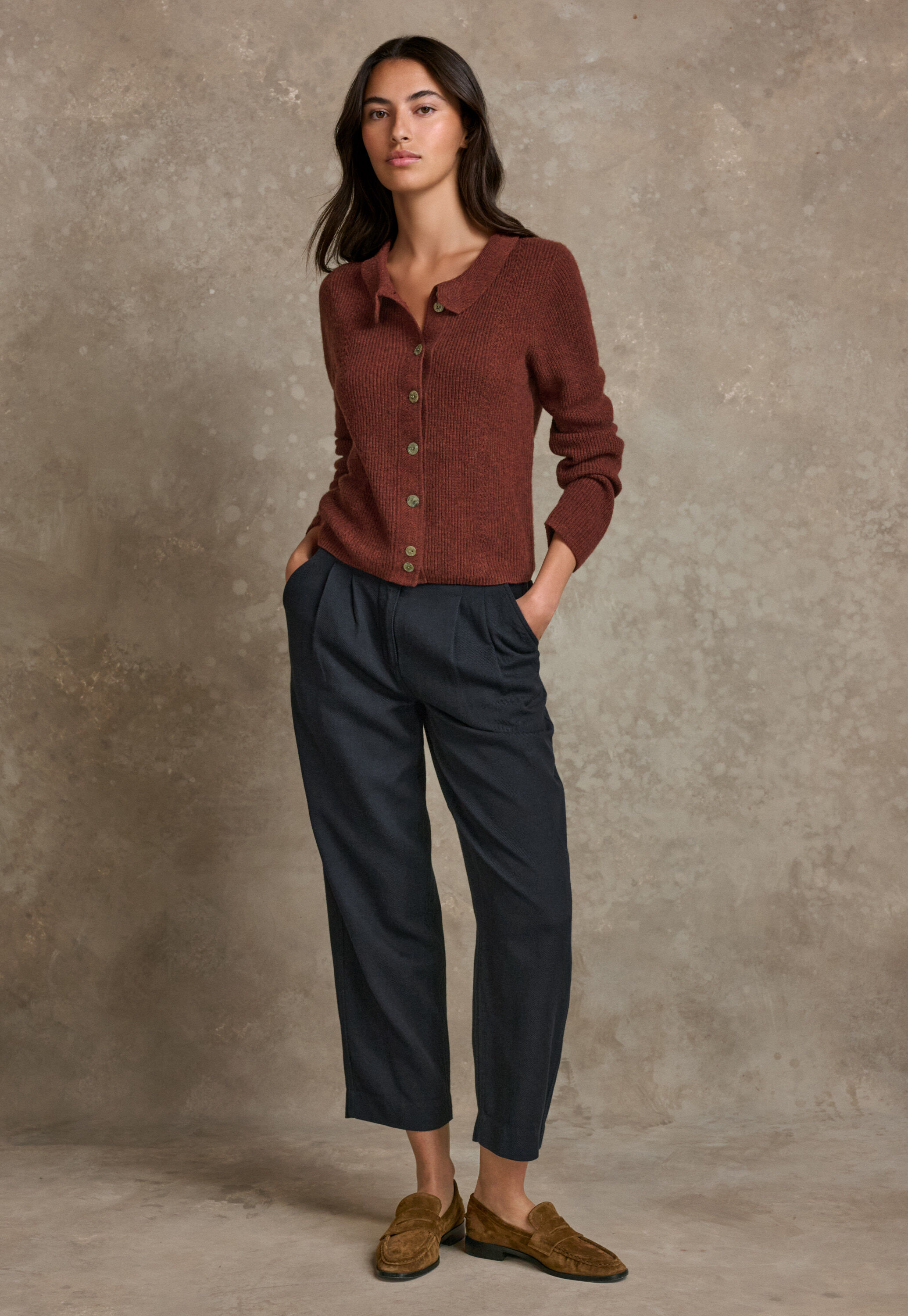 Collared cardigan