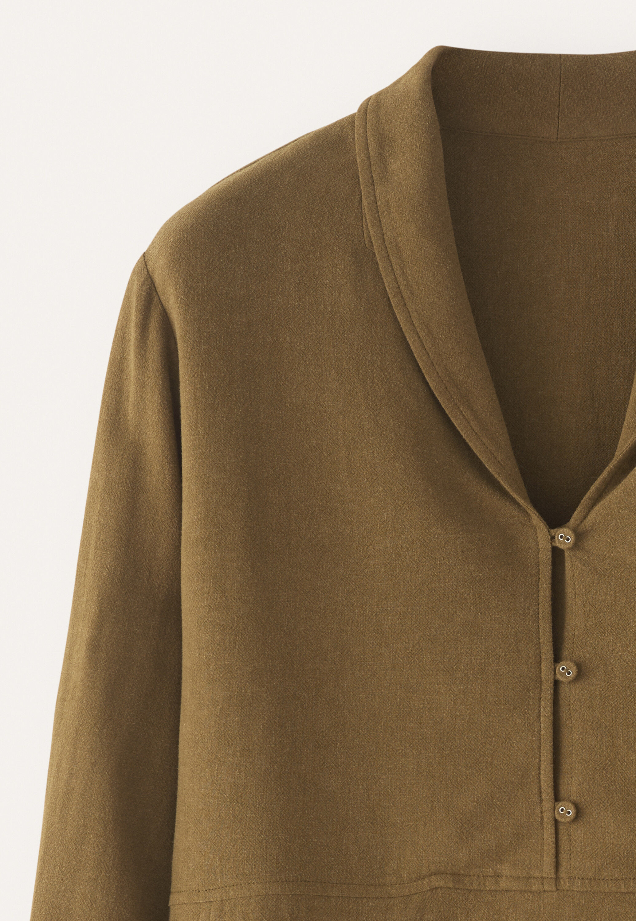 Shawl-collar blouse