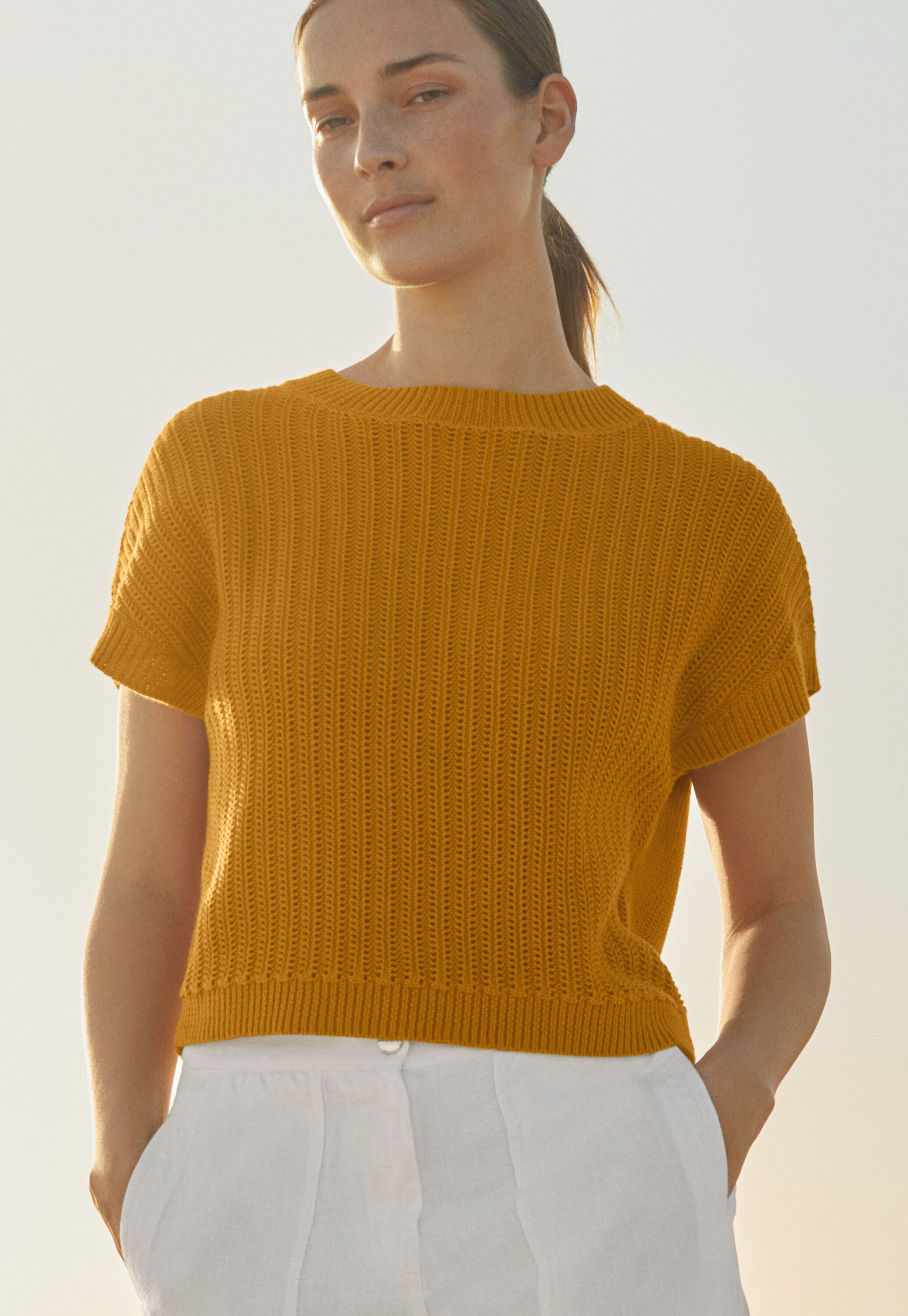 Crochet-stitch sweater