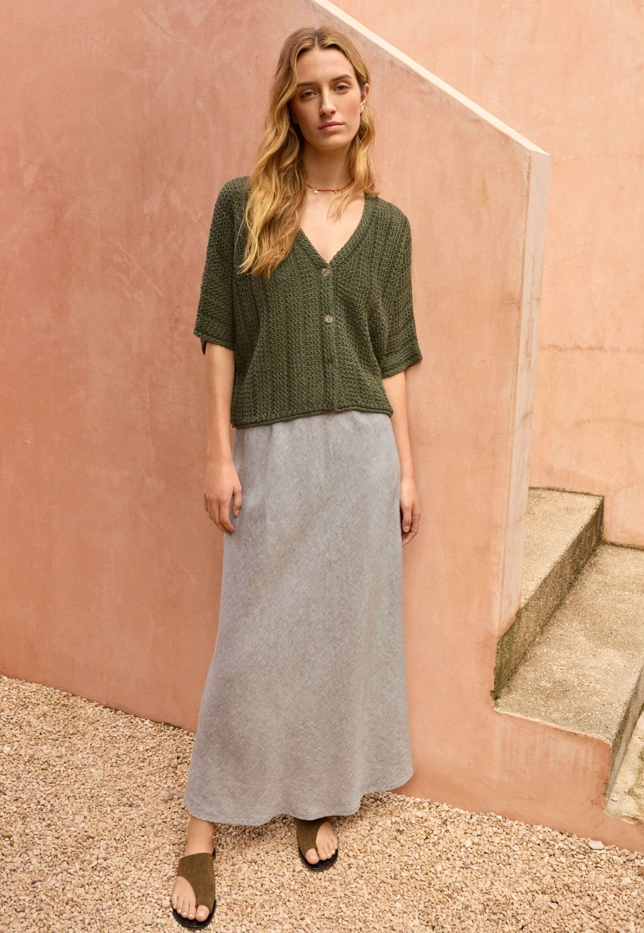Tuck-stitch cardigan