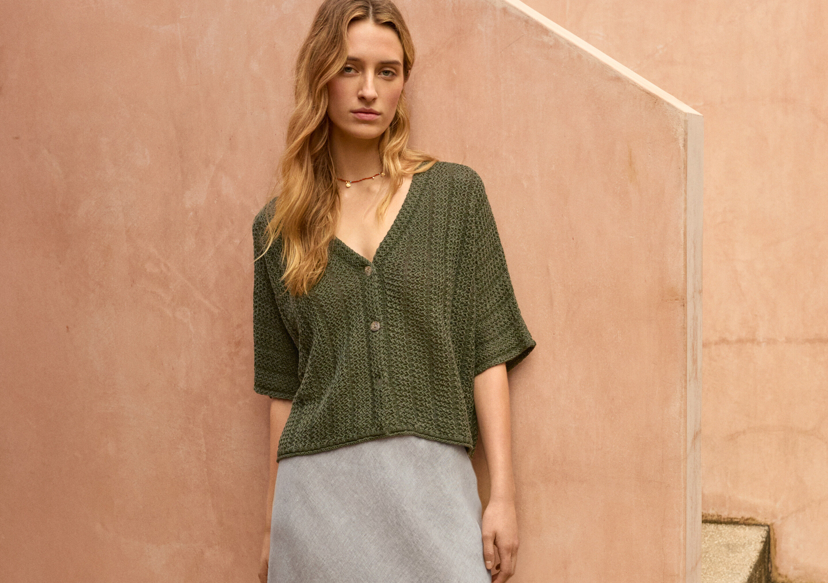 Tuck-stitch cardigan
