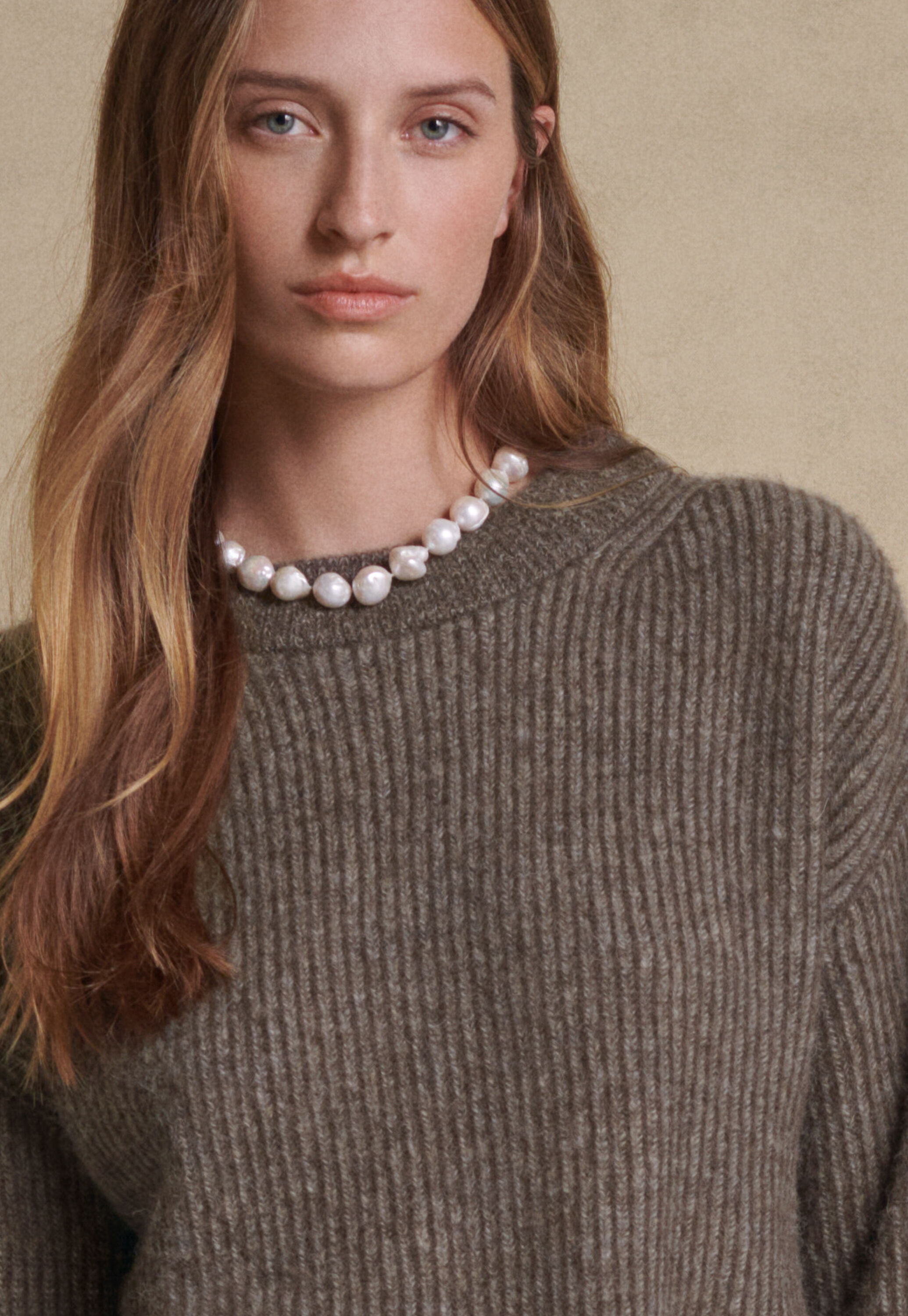 Rib-stitch sweater