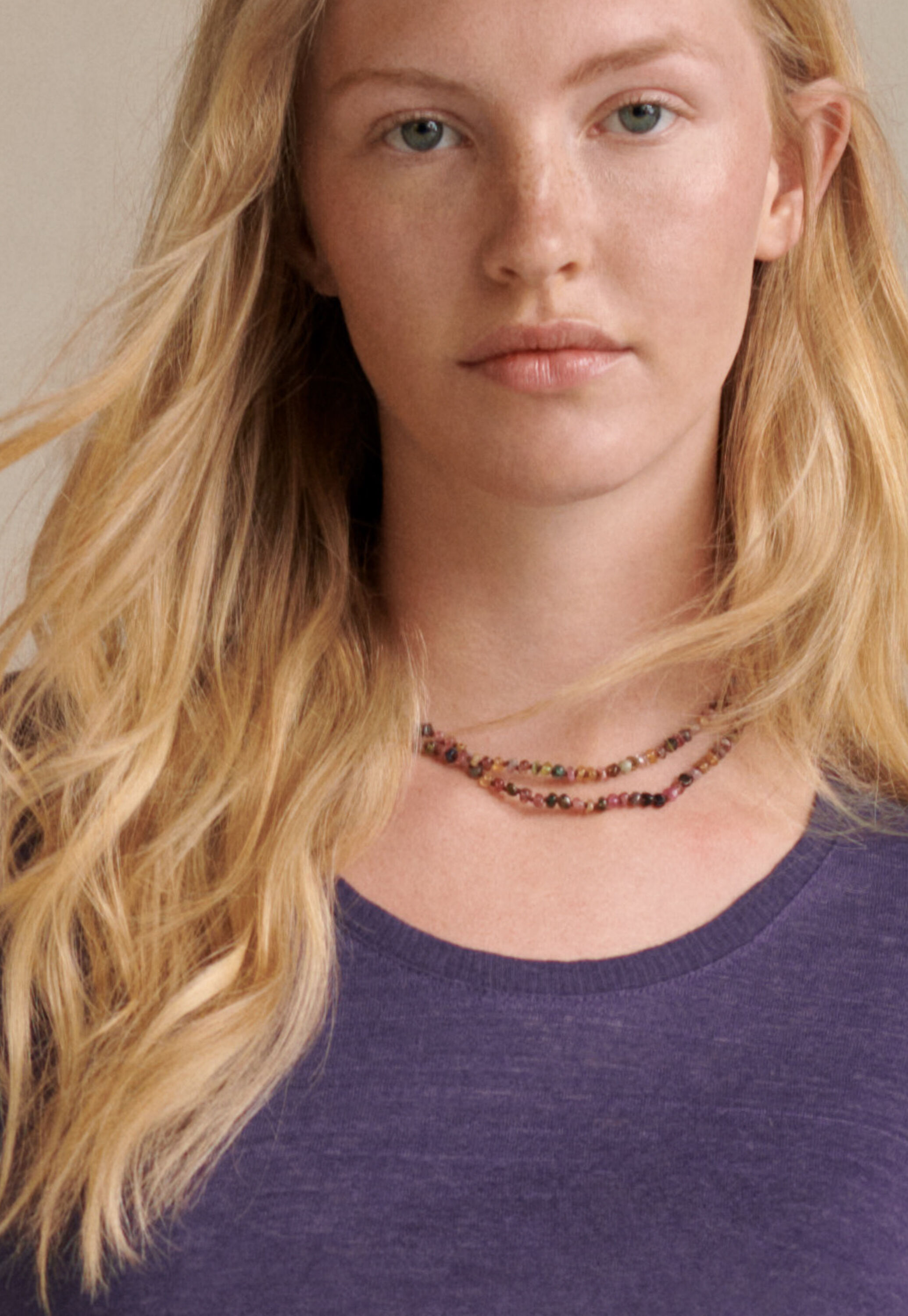 Tourmaline beaded necklace