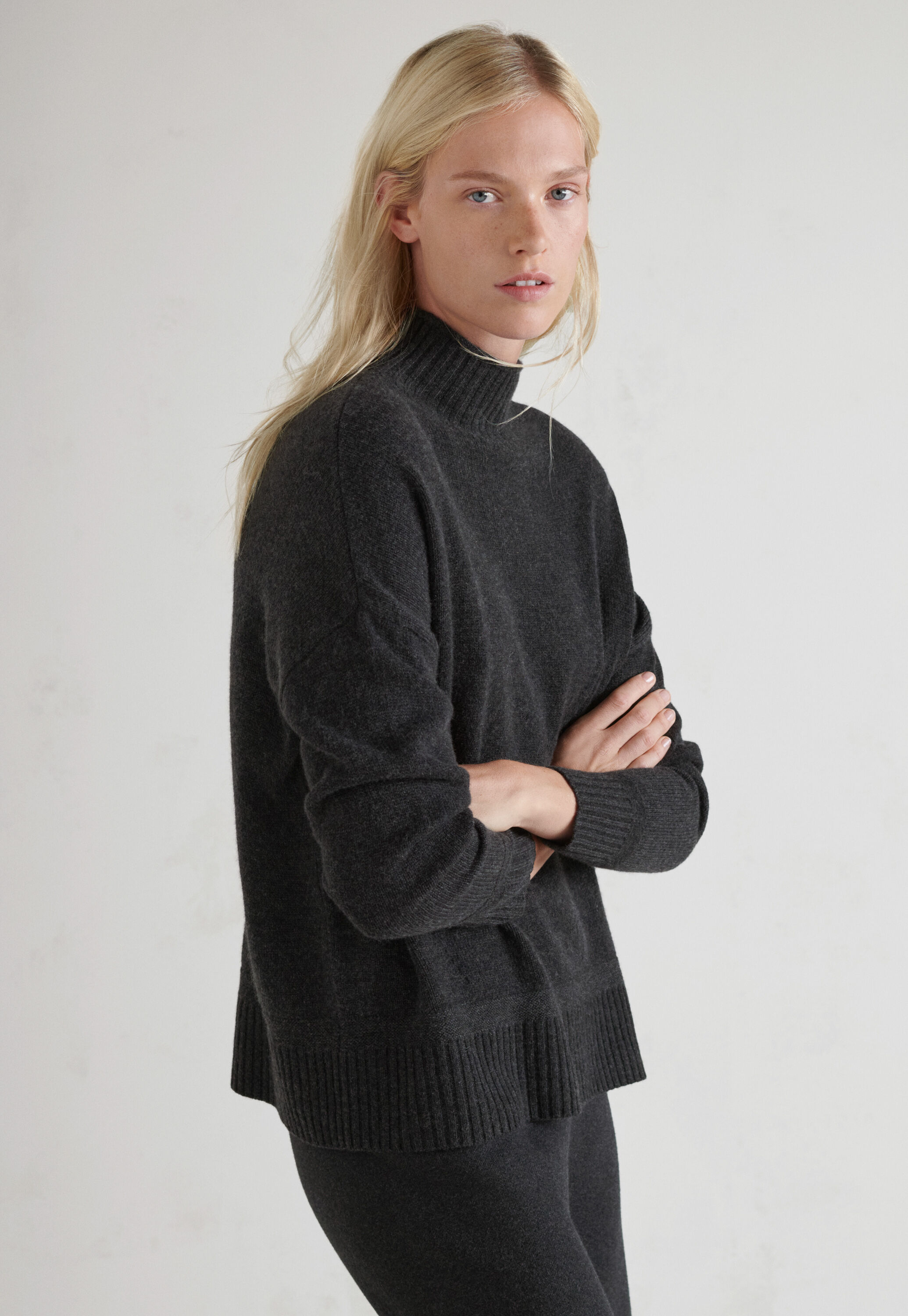 Funnel-neck sweater