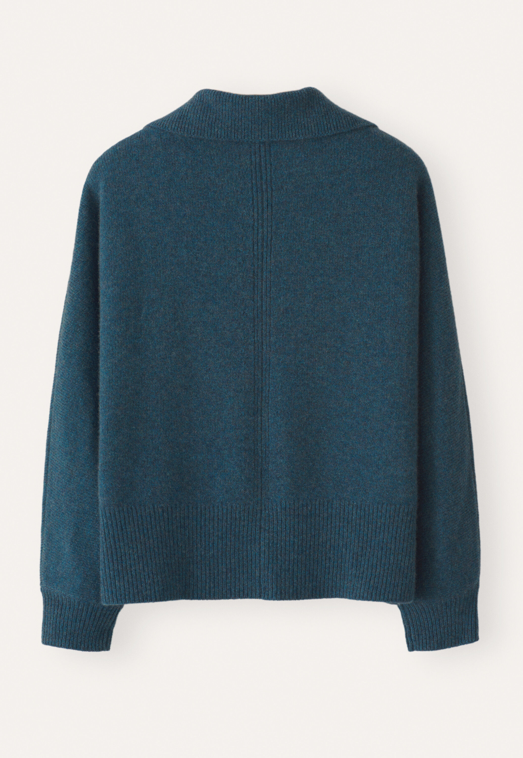 Funnel-neck cardigan