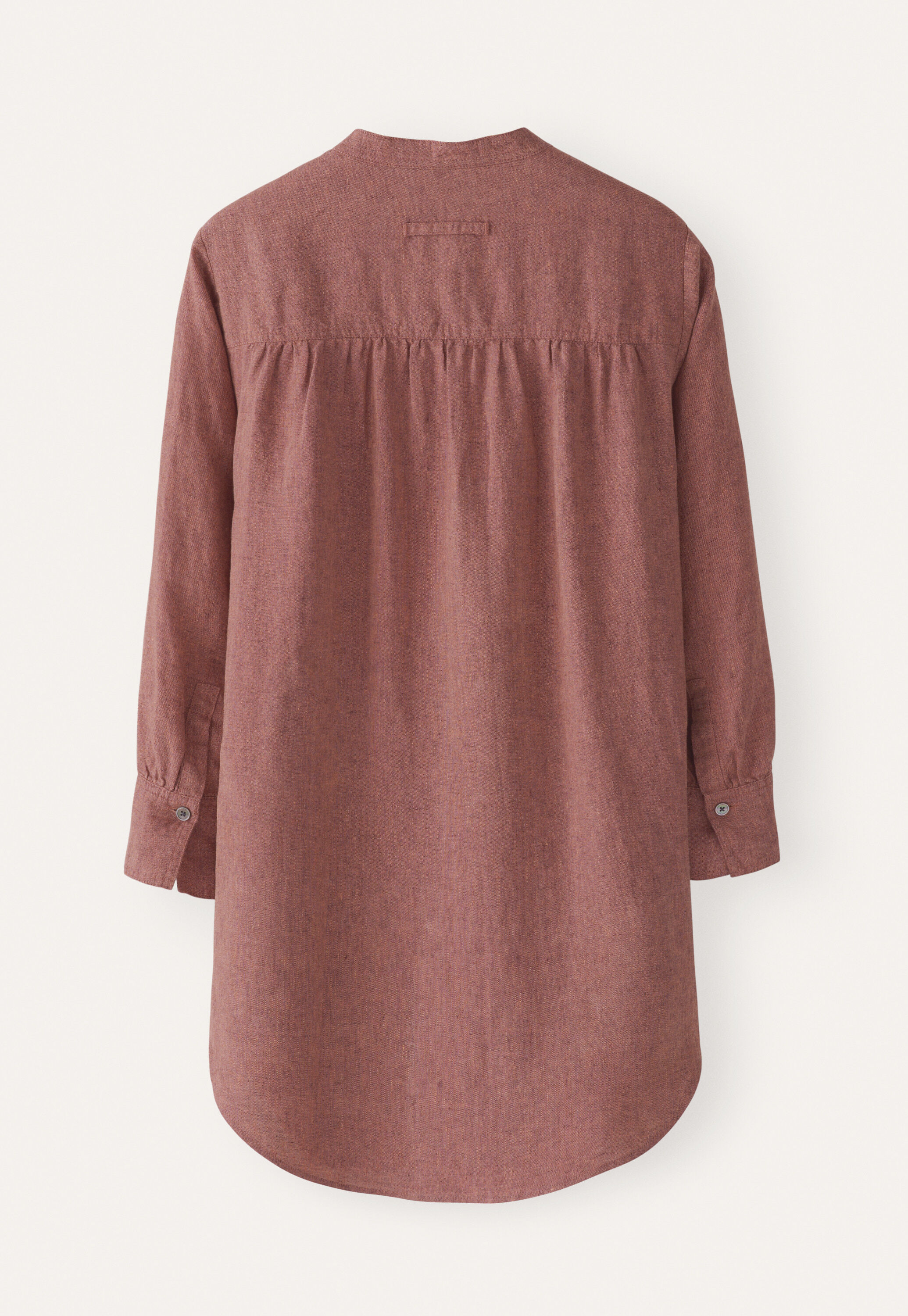 Long curved-hem shirt