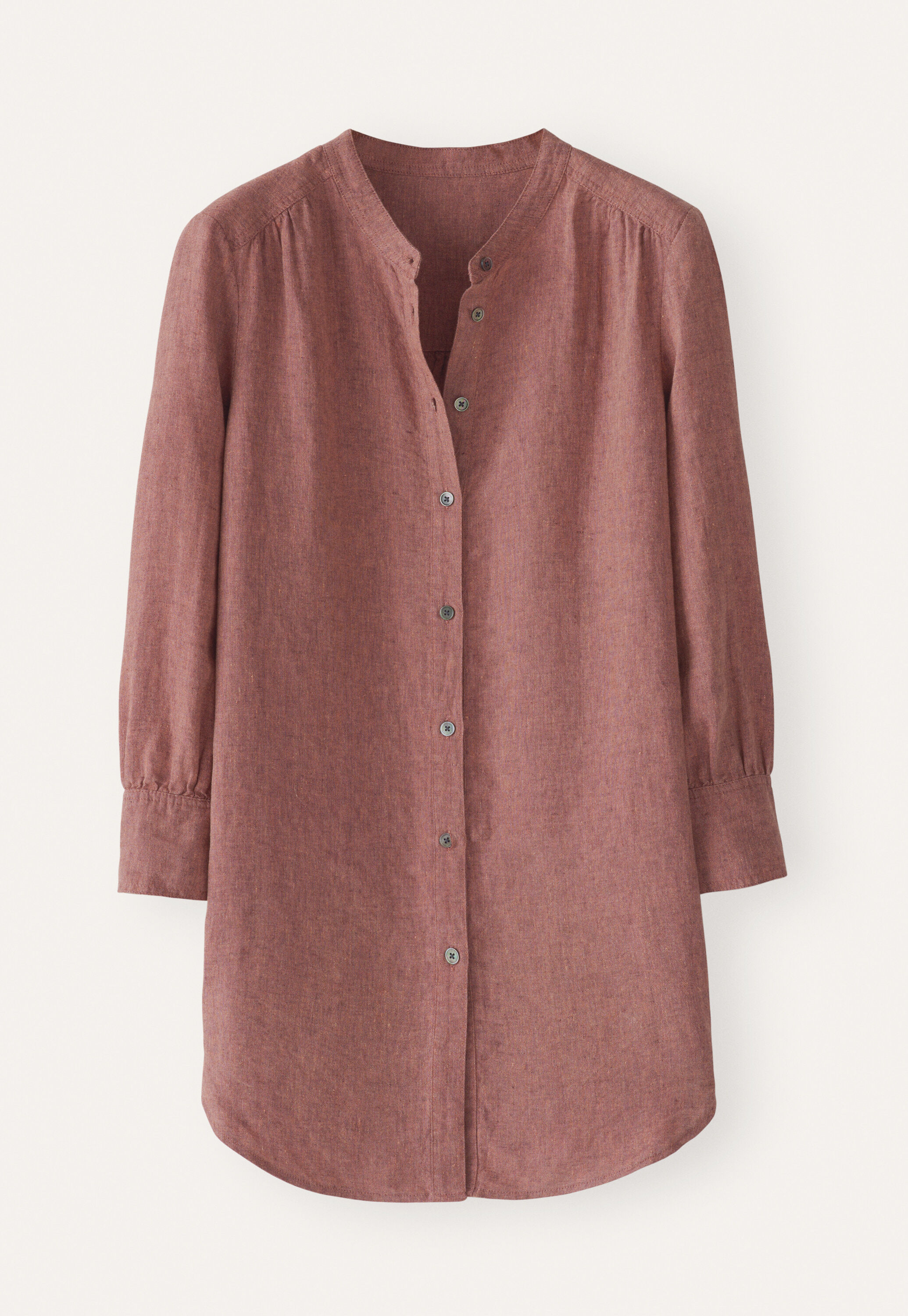 Long curved-hem shirt
