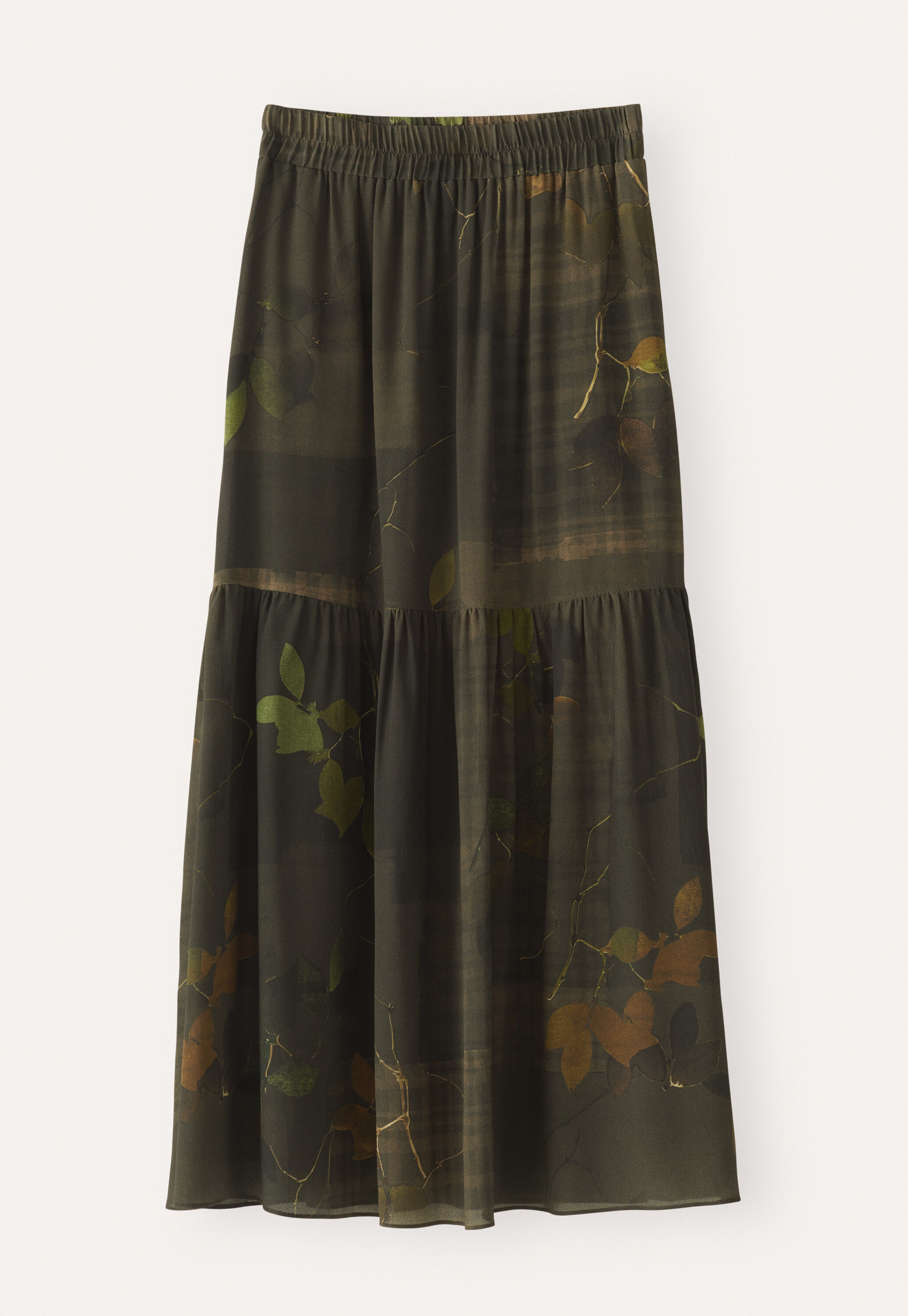 Printed tiered skirt