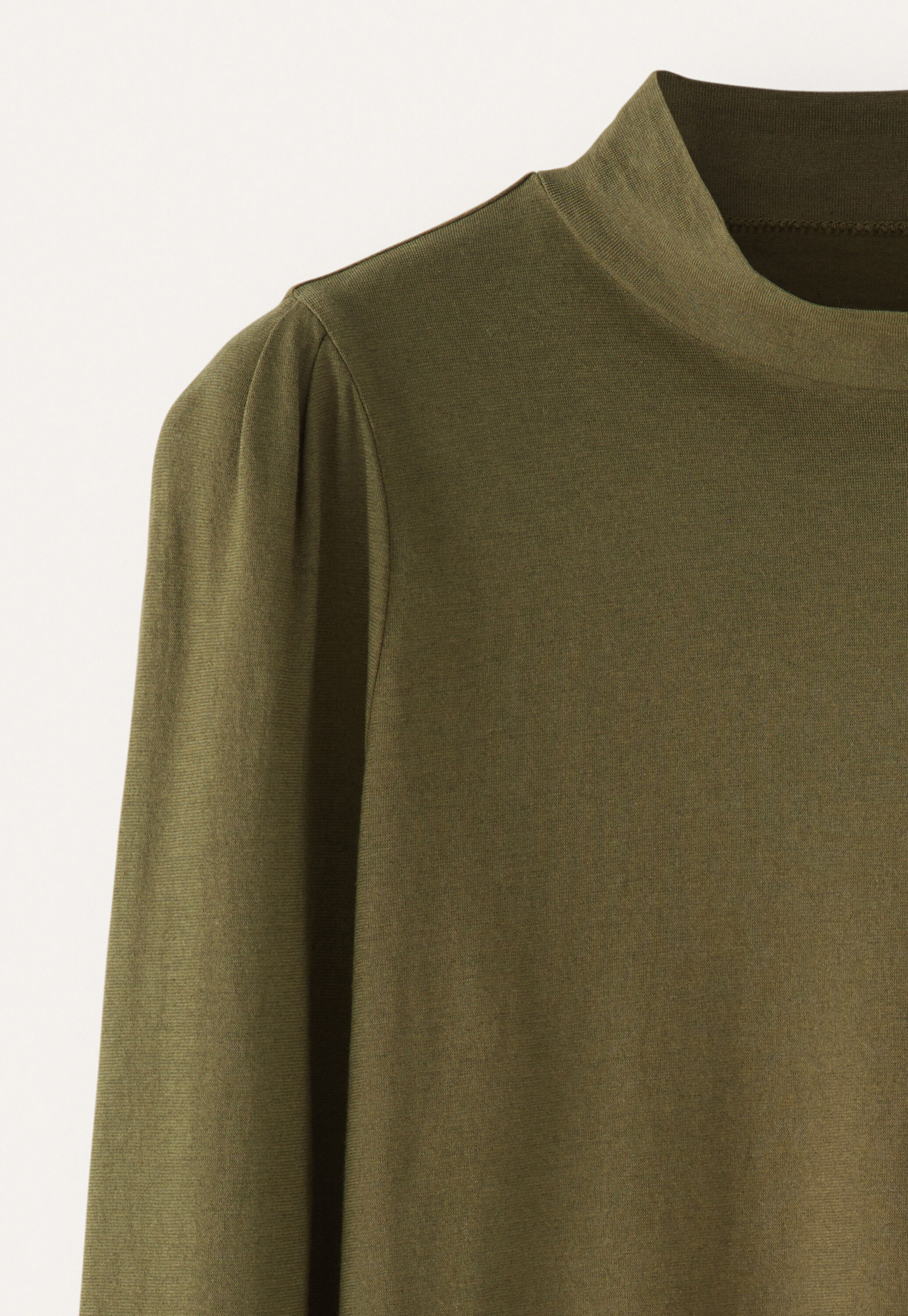 Jersey high-neck top