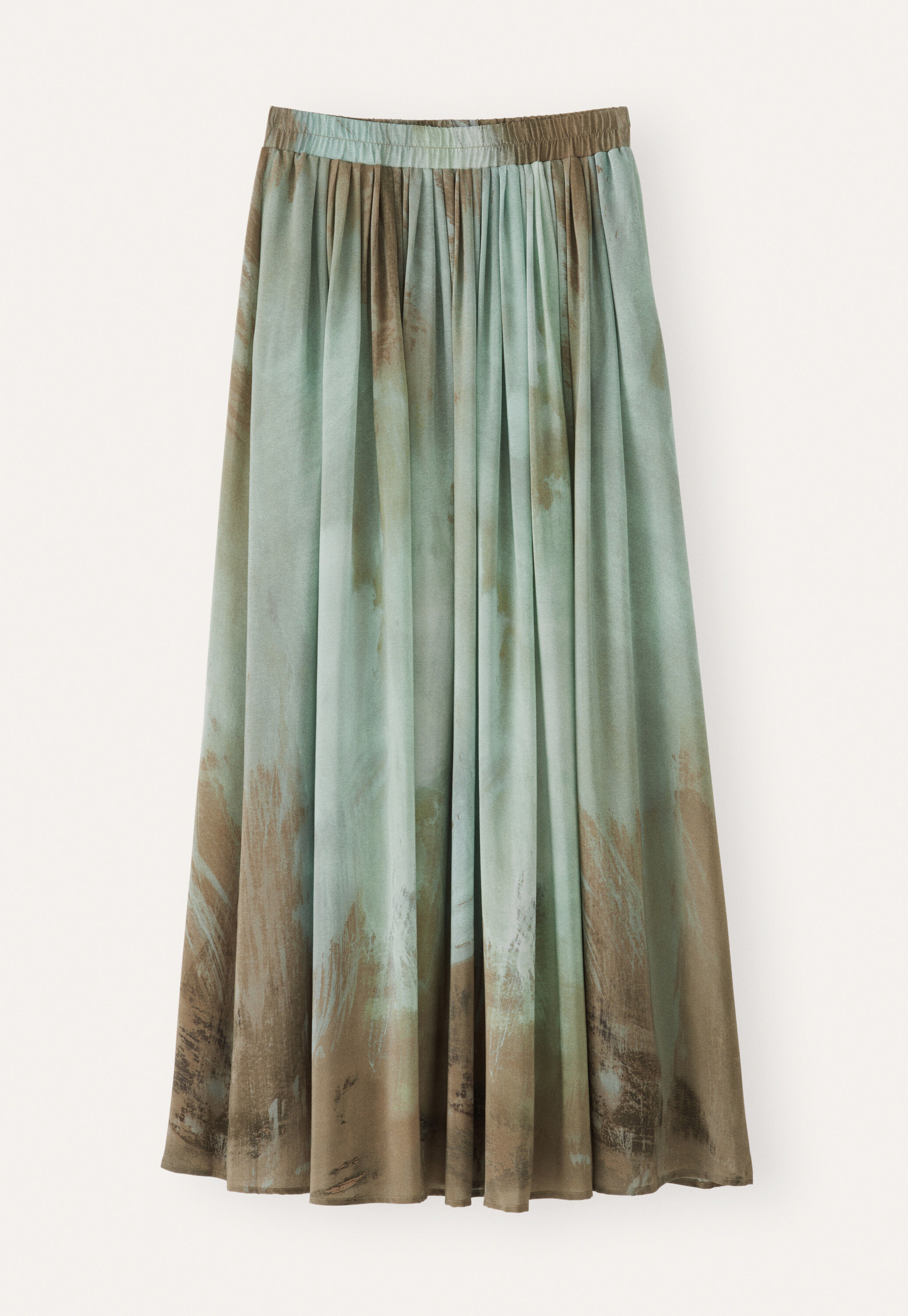 Printed pleated skirt