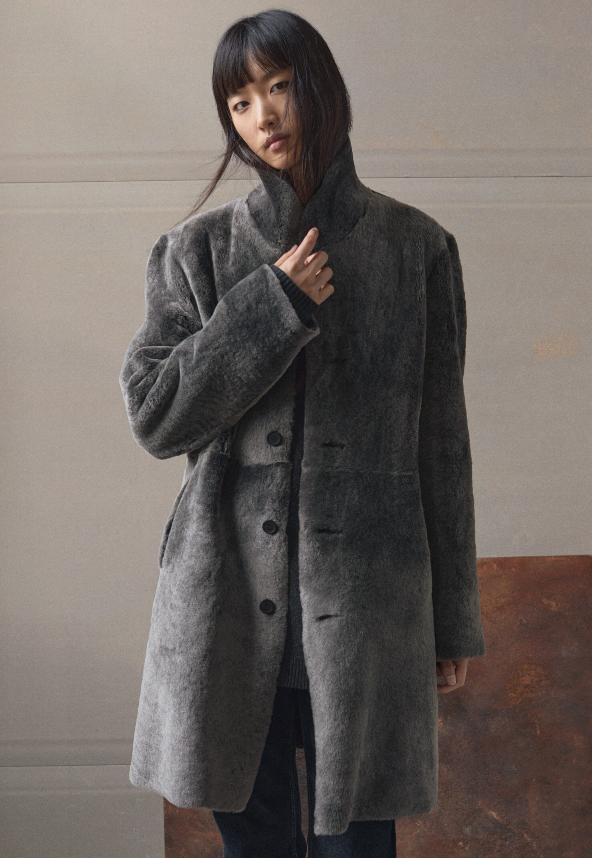 Sheepskin coat