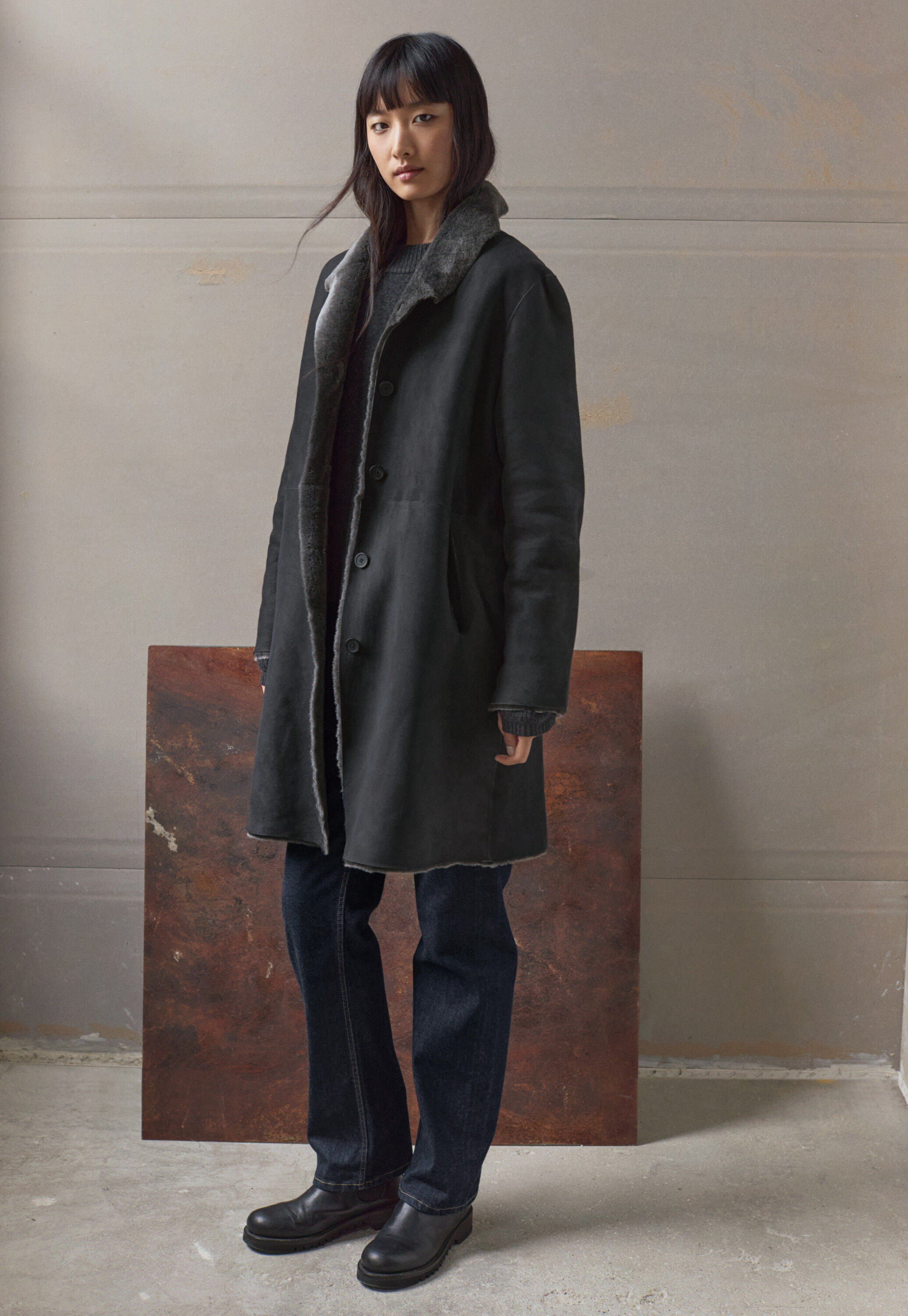 Sheepskin coat