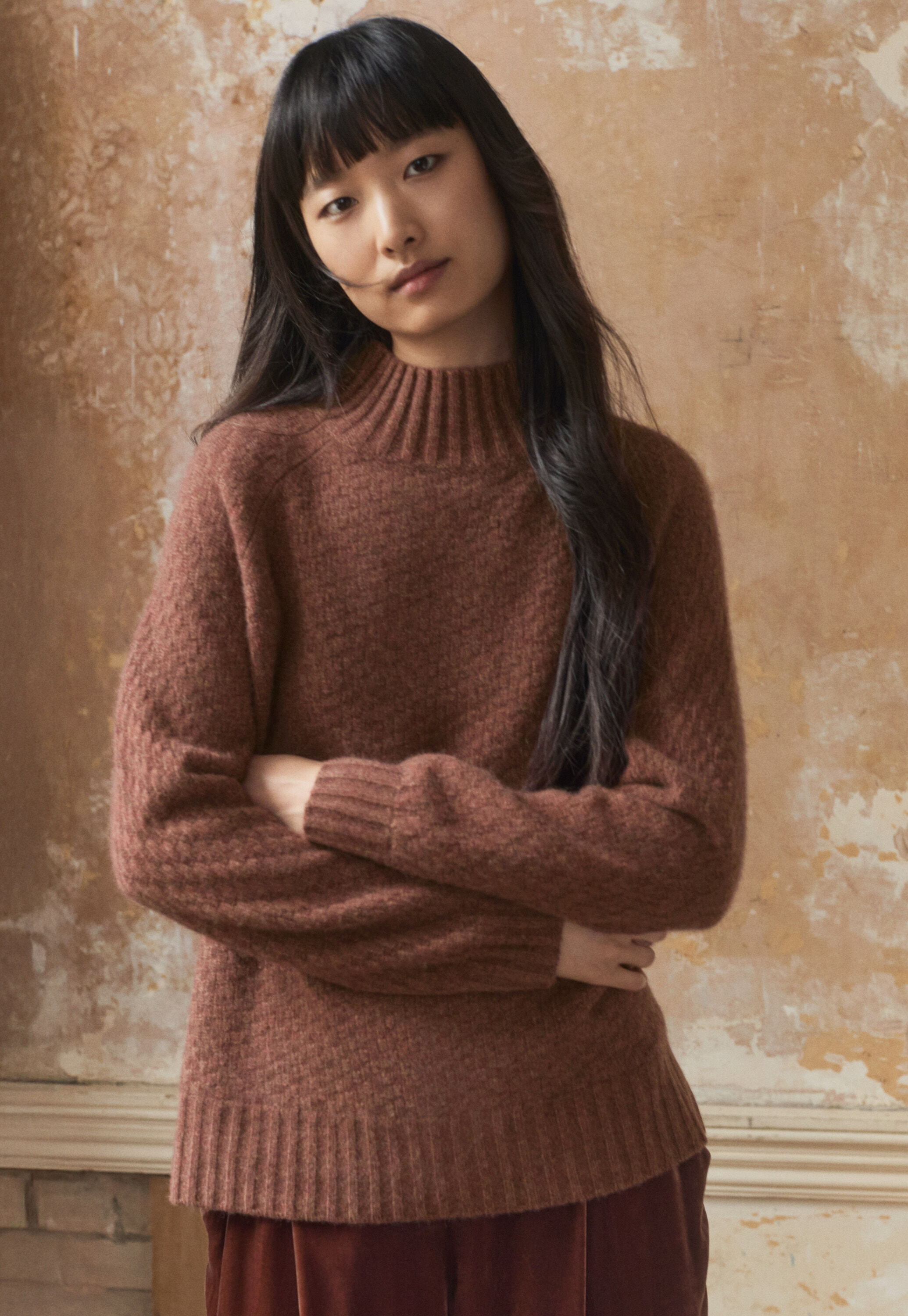 Funnel-neck sweater