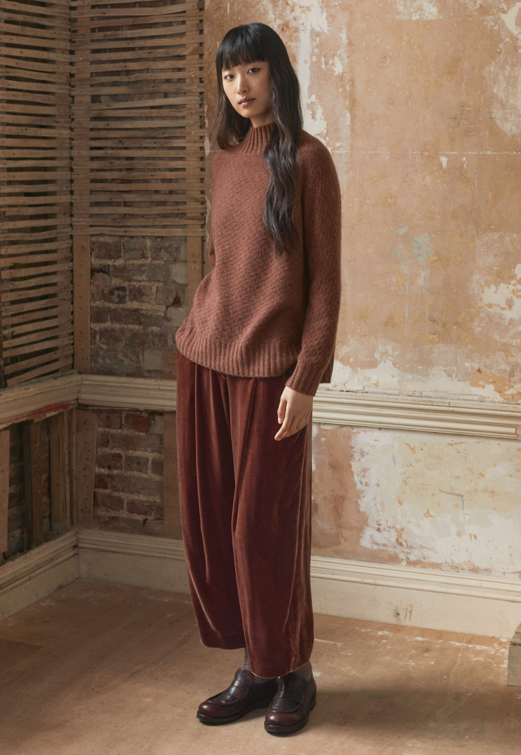 Funnel-neck sweater