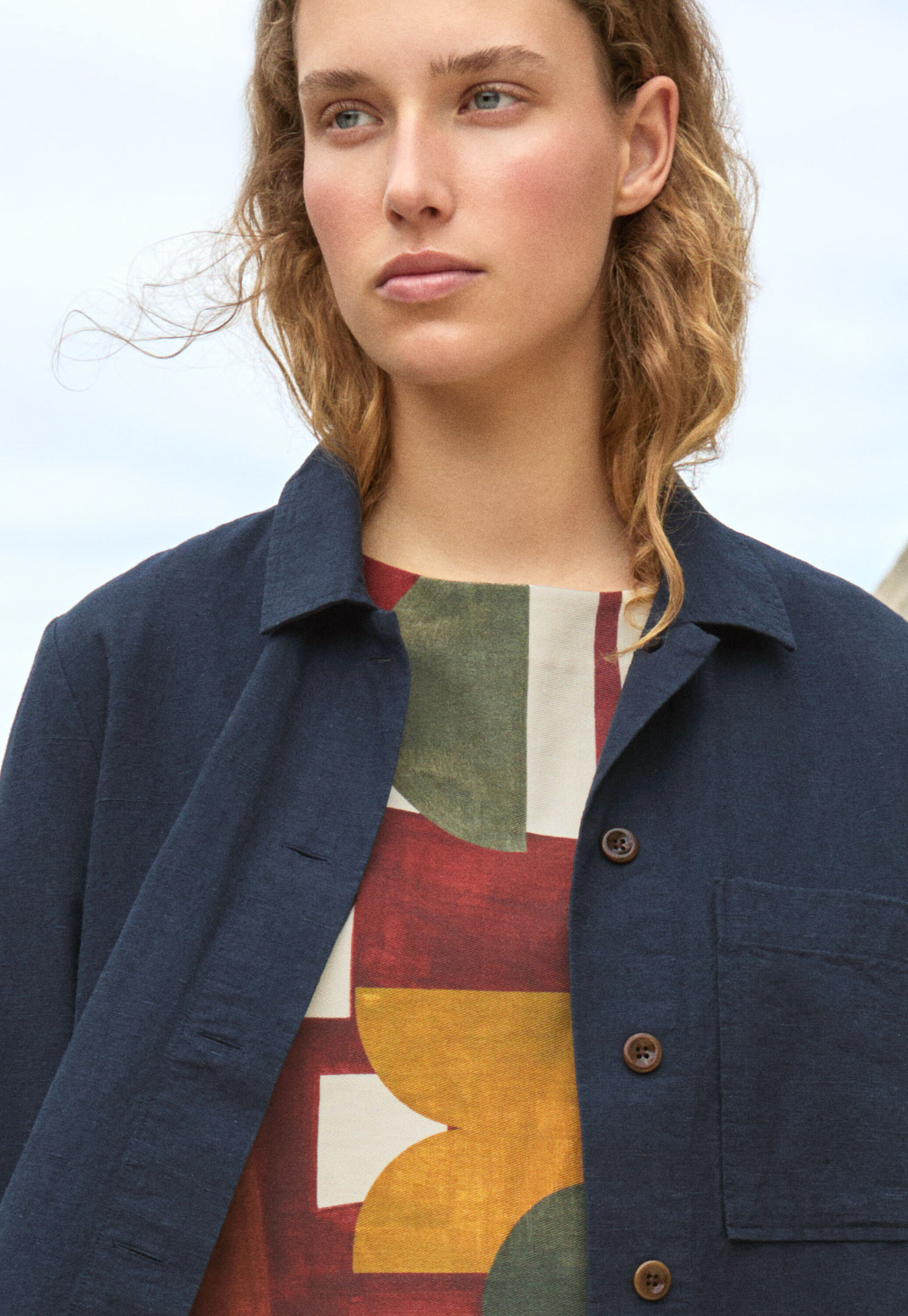 Printed jersey top