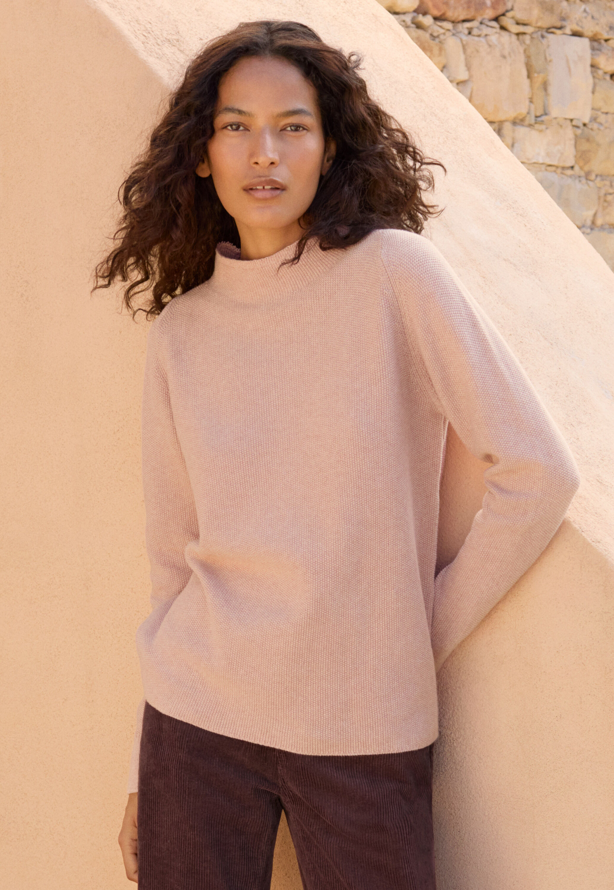 Funnel-neck sweater