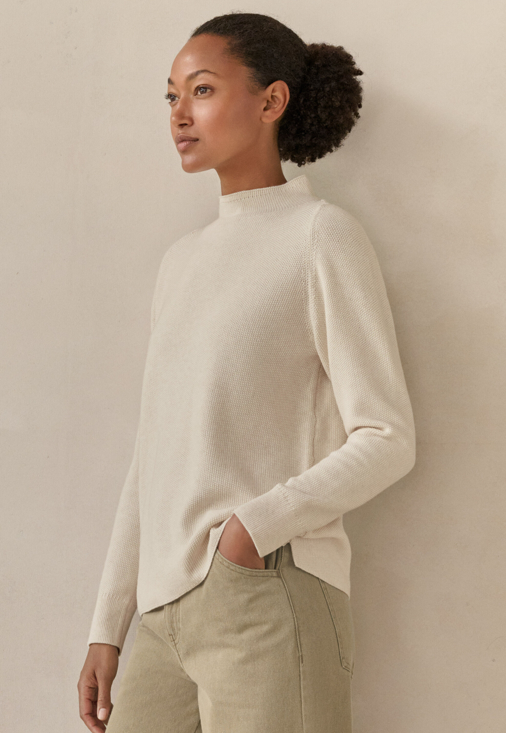Funnel-neck sweater