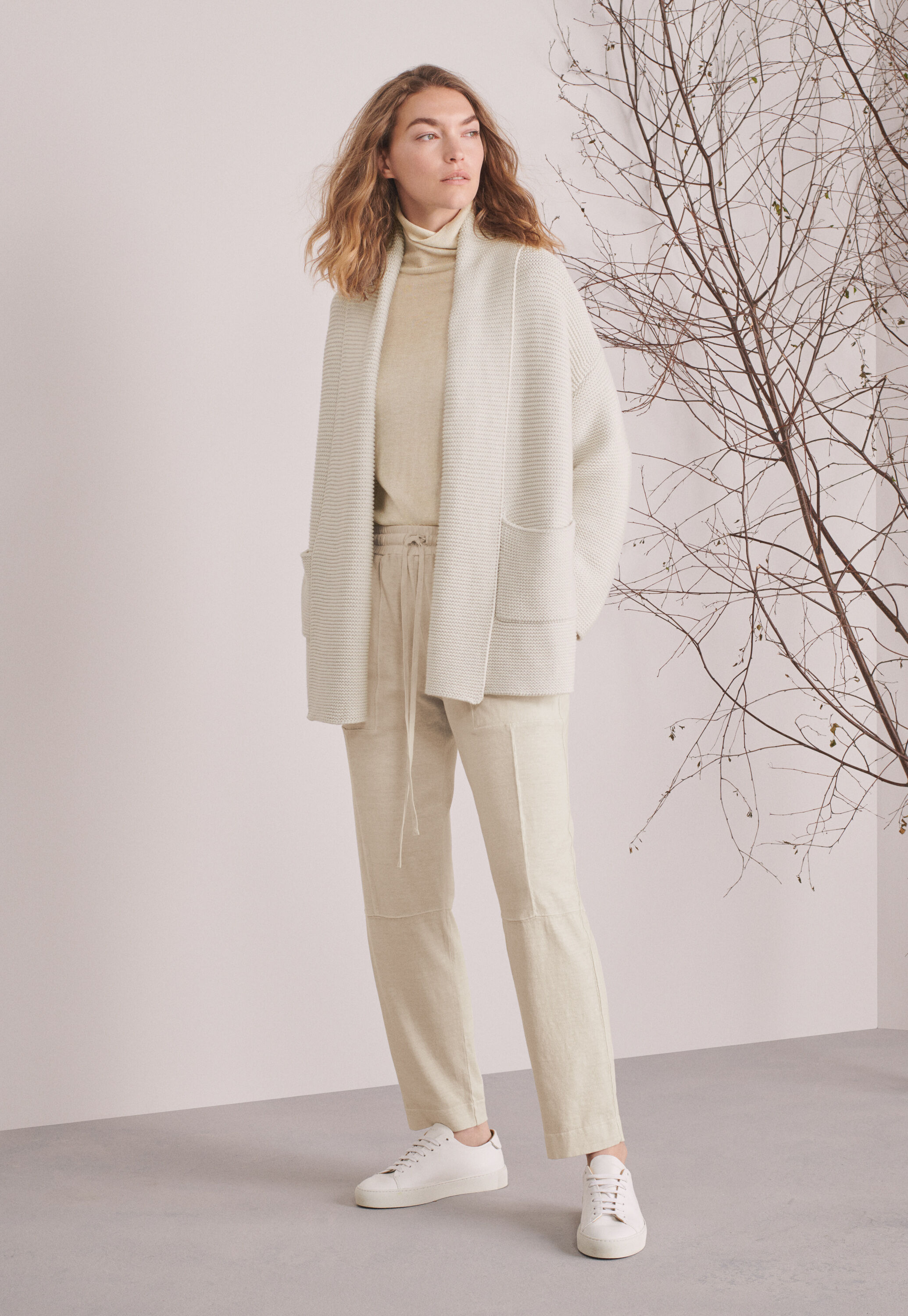 Shawl-collar cardigan