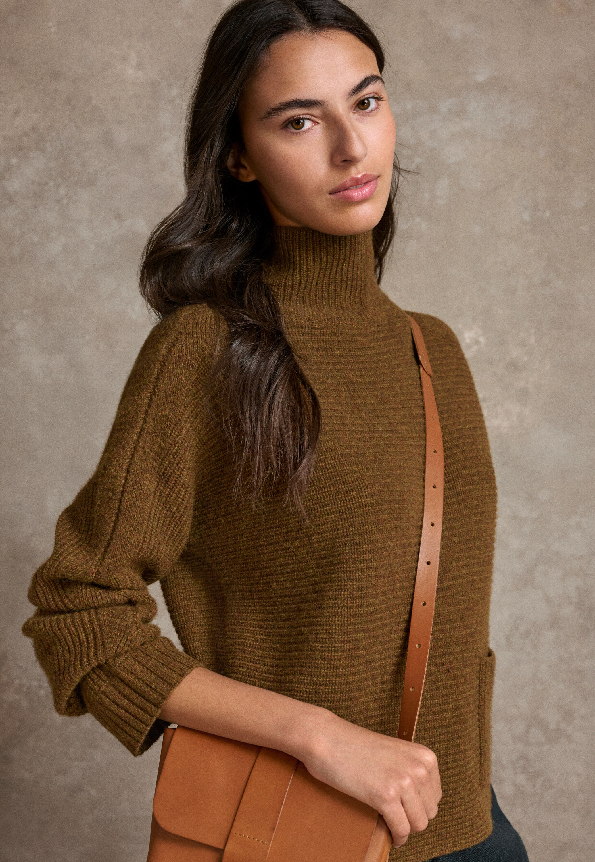Dolman-sleeve sweater